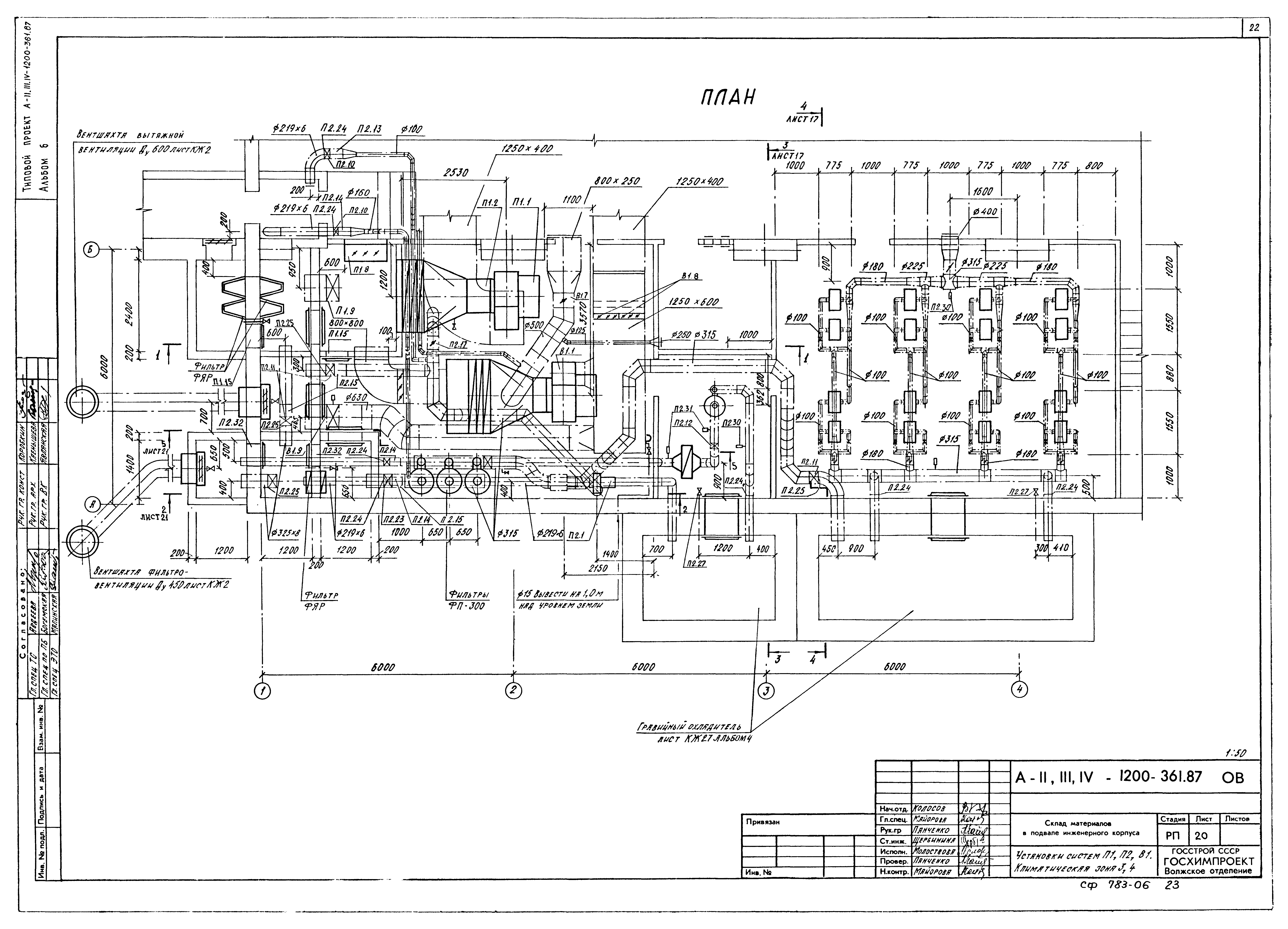 Типовой проект А-II,III,IV-1200-361.87