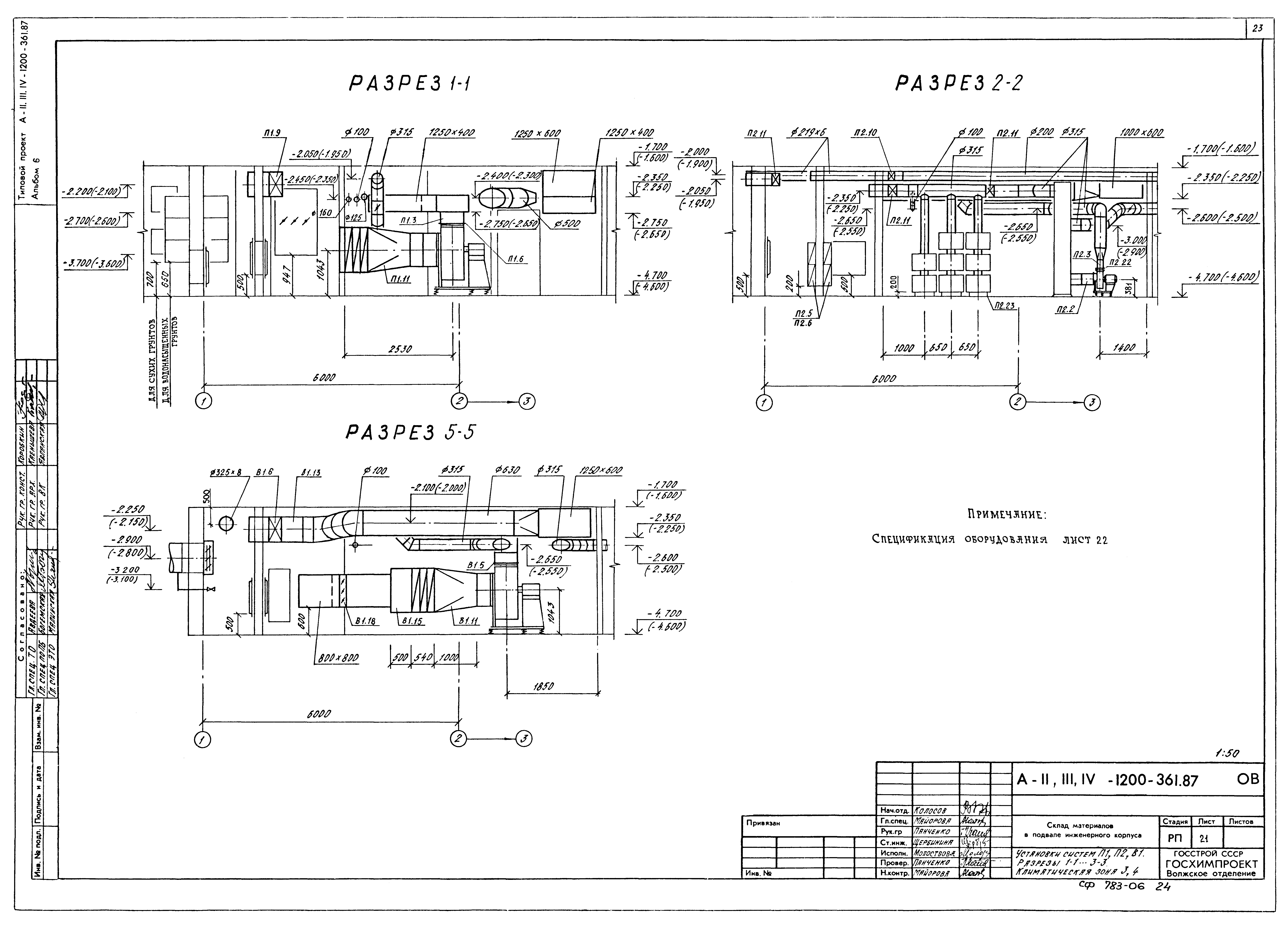 Типовой проект А-II,III,IV-1200-361.87