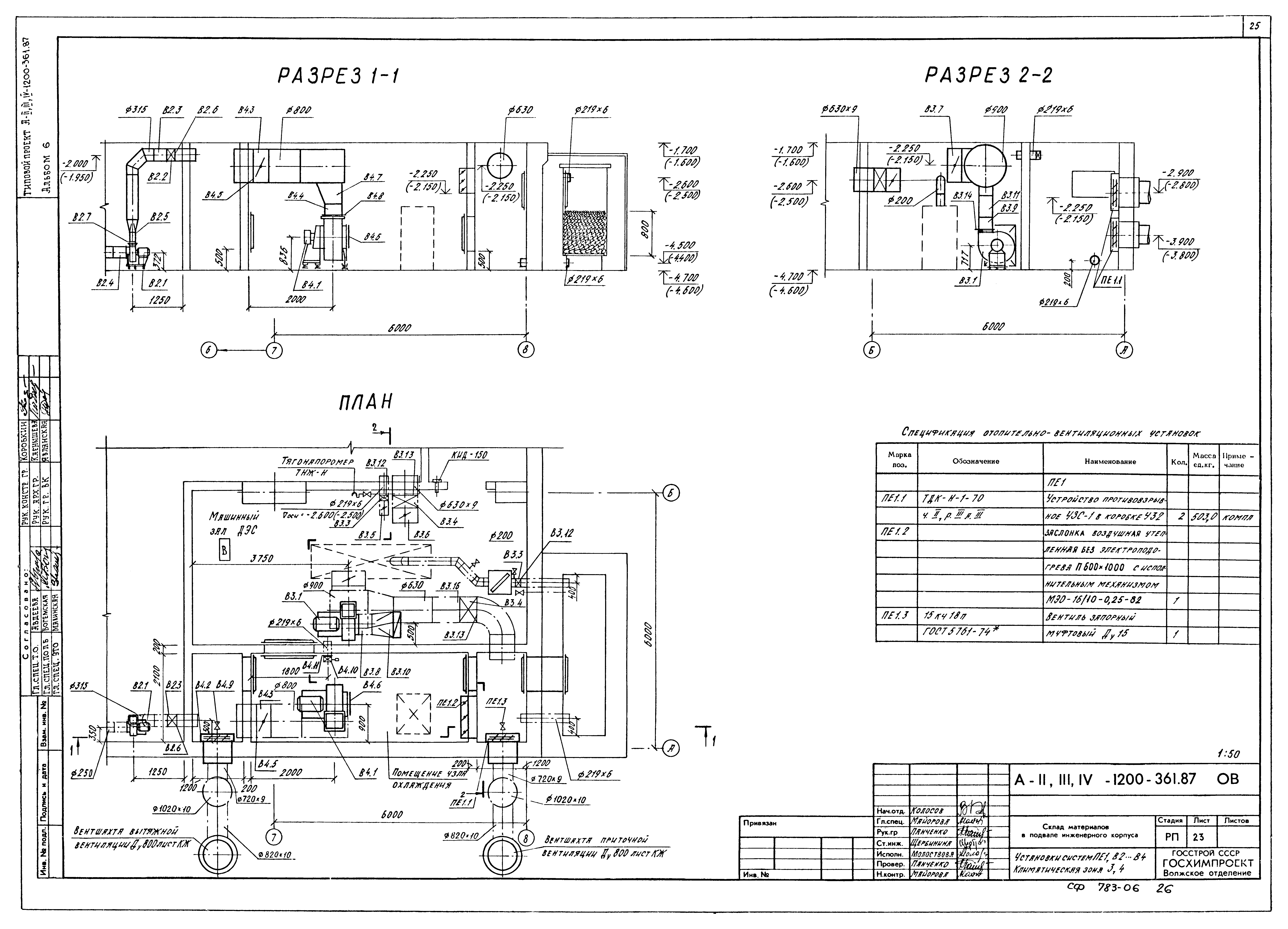Типовой проект А-II,III,IV-1200-361.87