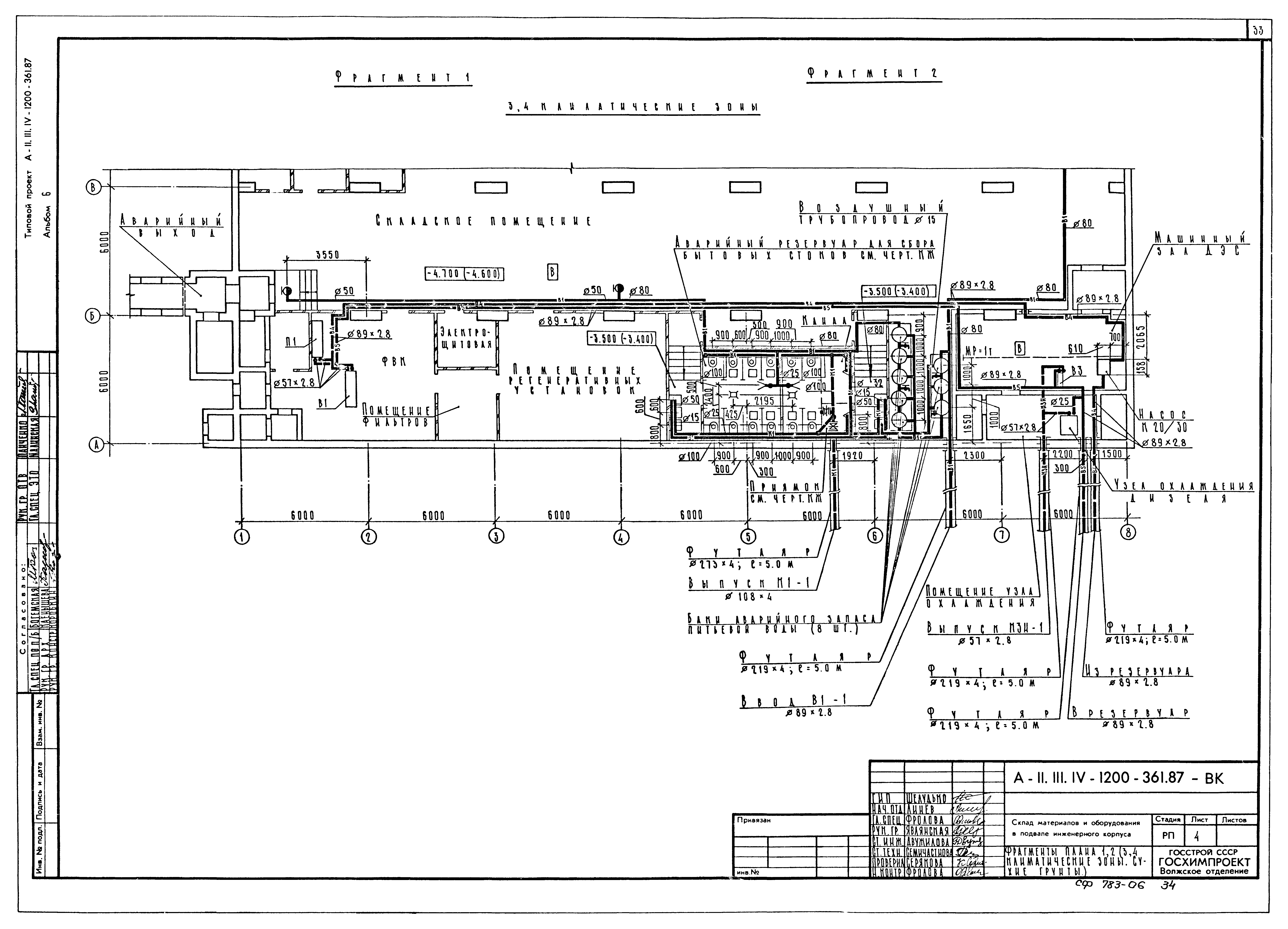 Типовой проект А-II,III,IV-1200-361.87