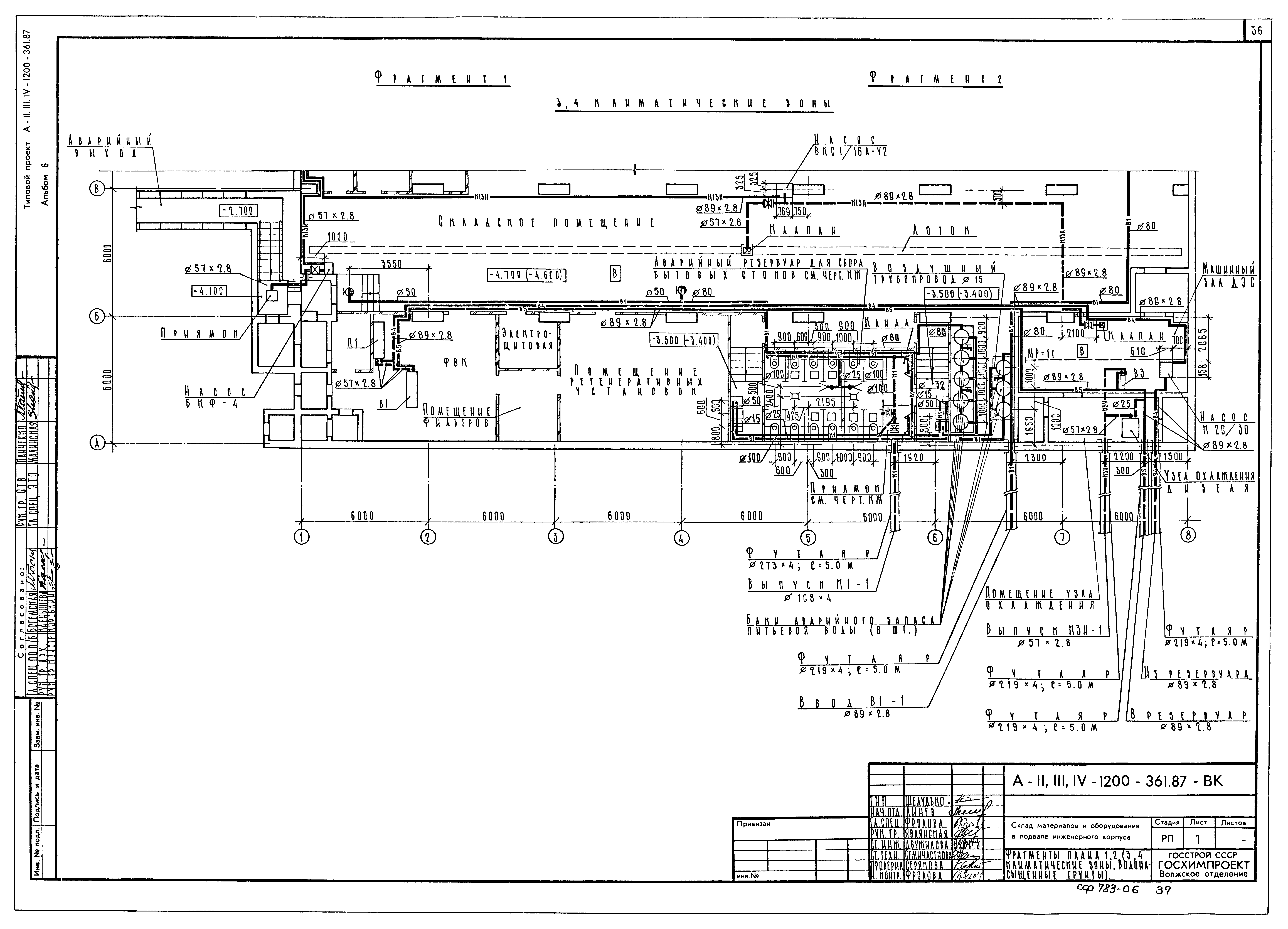 Типовой проект А-II,III,IV-1200-361.87