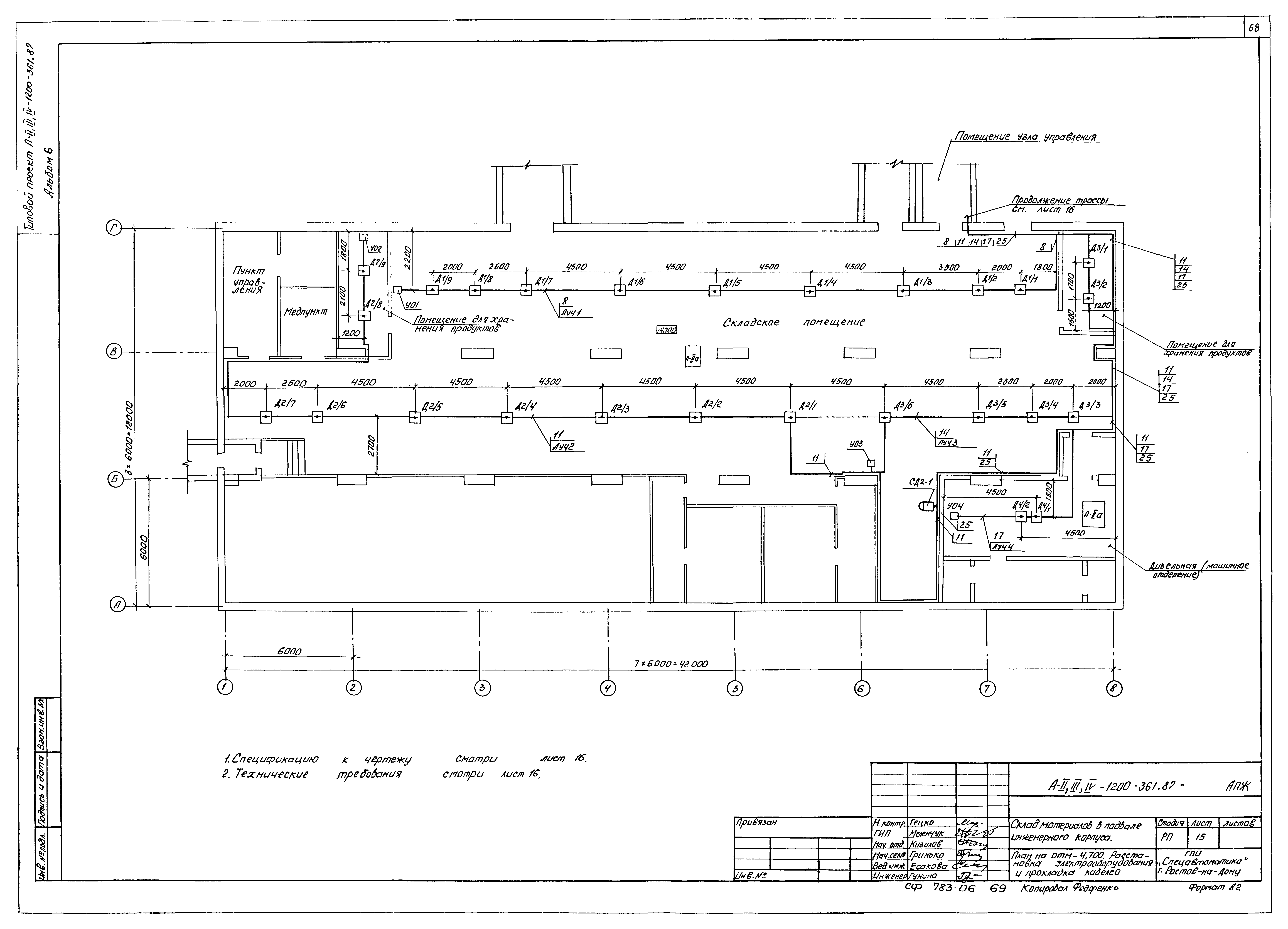 Типовой проект А-II,III,IV-1200-361.87