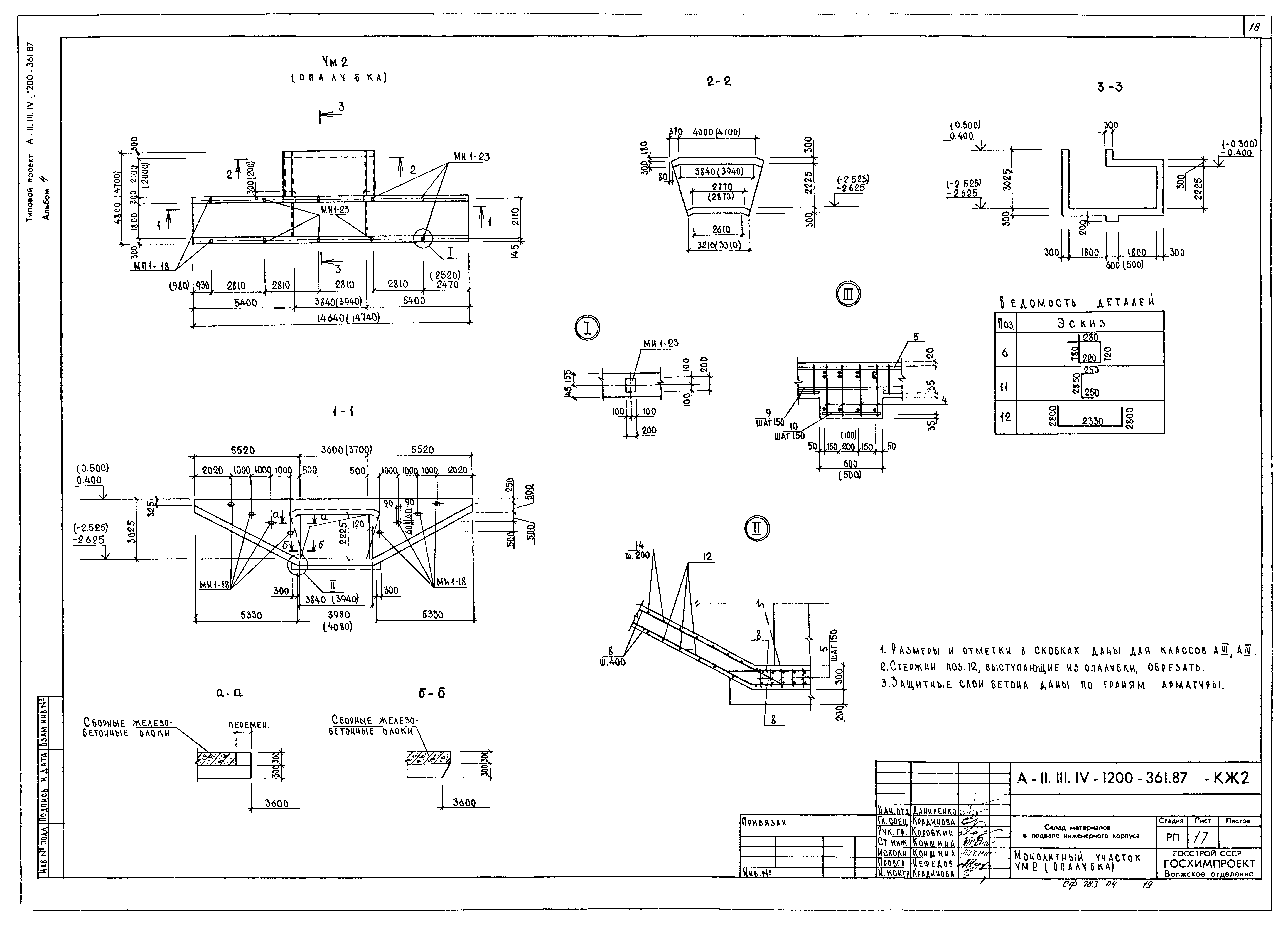 Типовой проект А-II,III,IV-1200-361.87