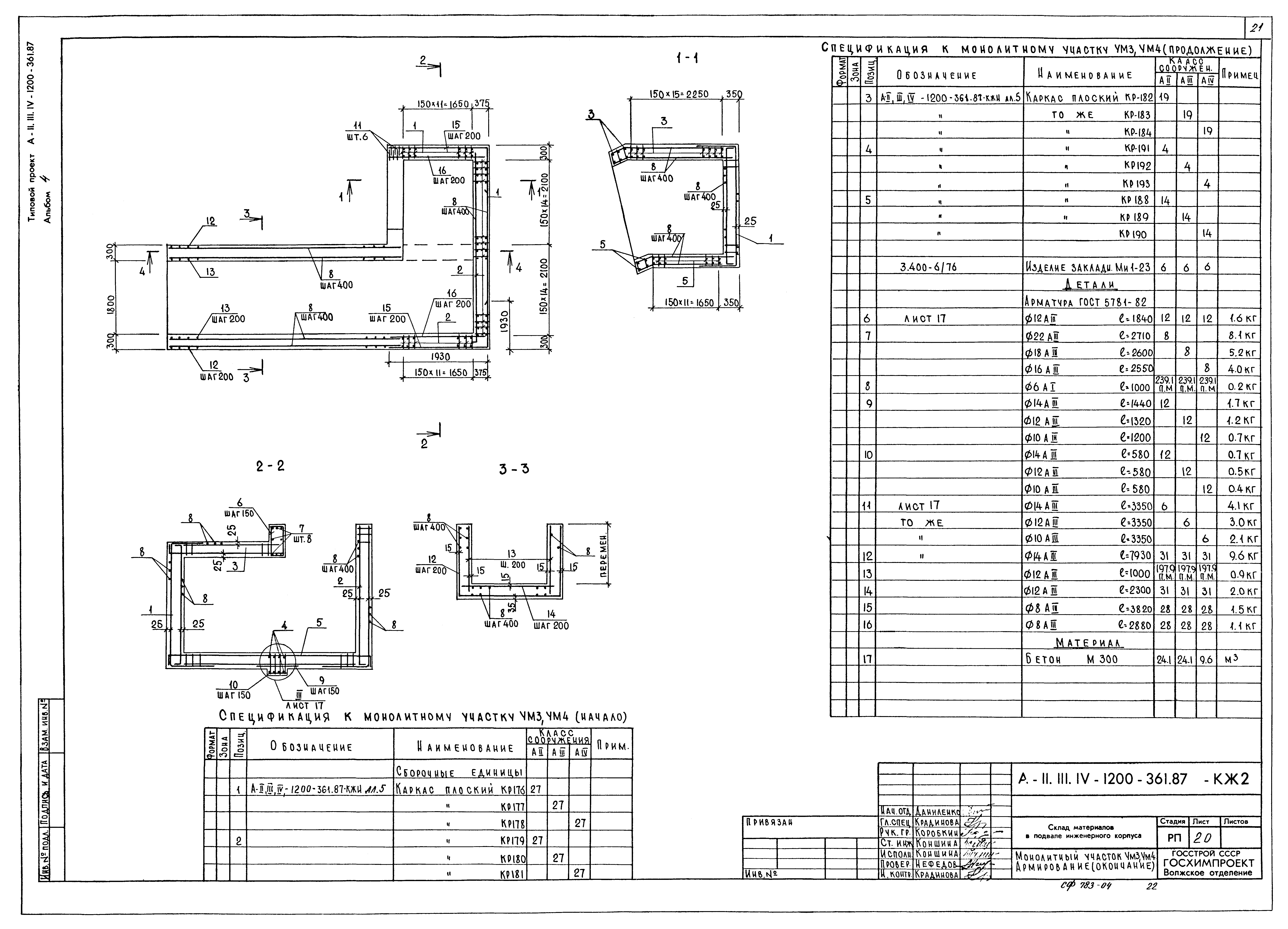 Типовой проект А-II,III,IV-1200-361.87