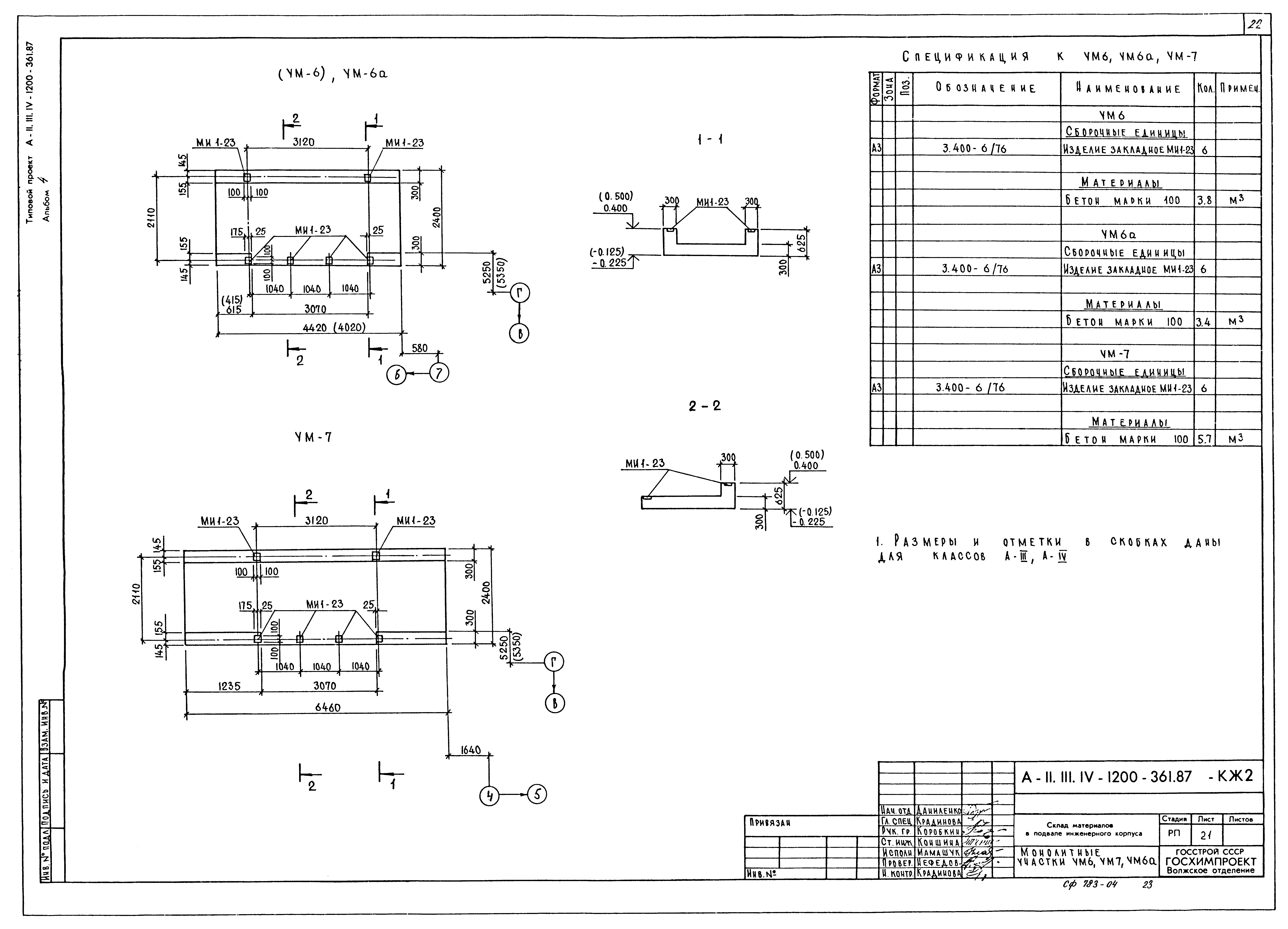 Типовой проект А-II,III,IV-1200-361.87