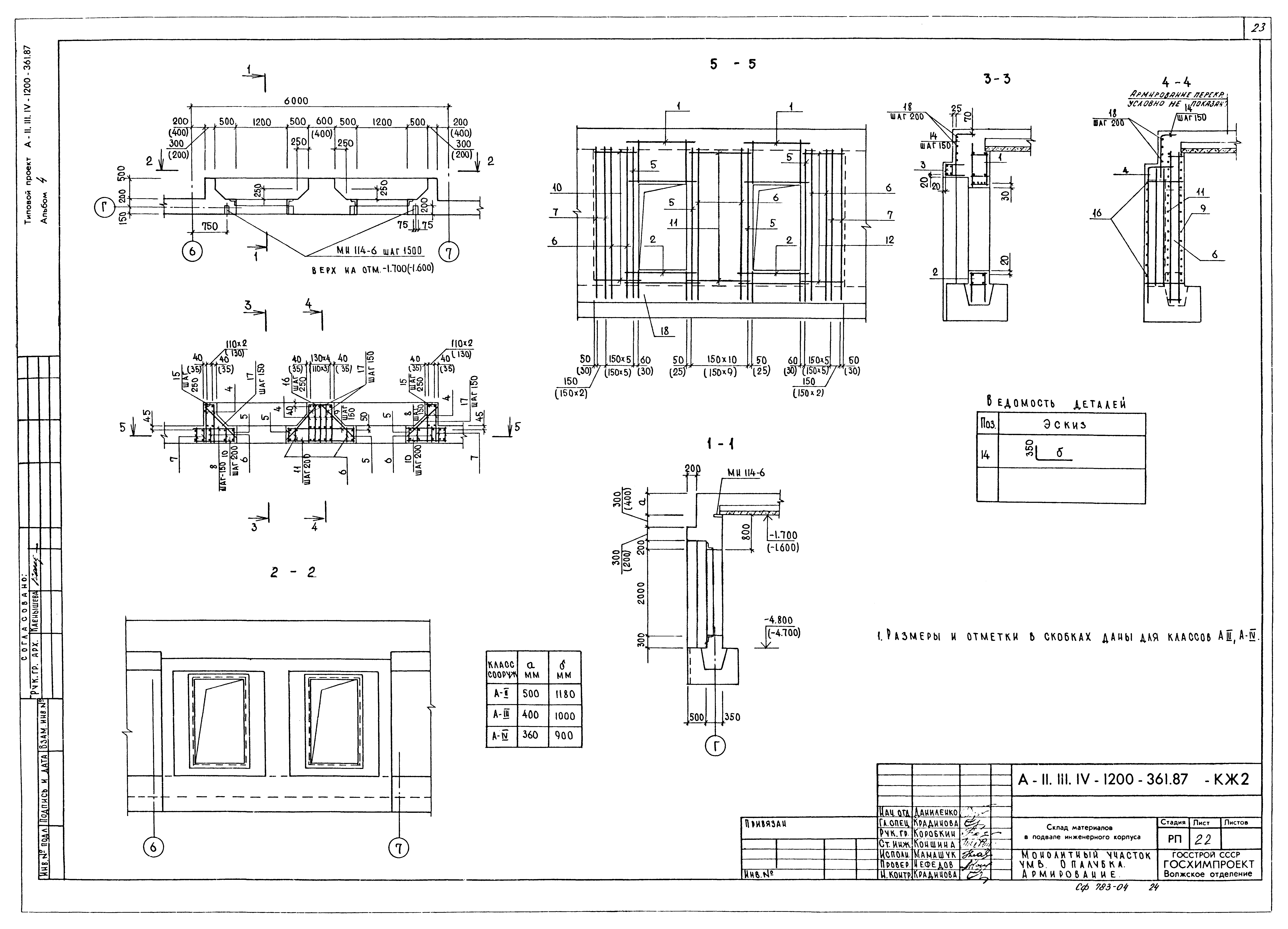 Типовой проект А-II,III,IV-1200-361.87