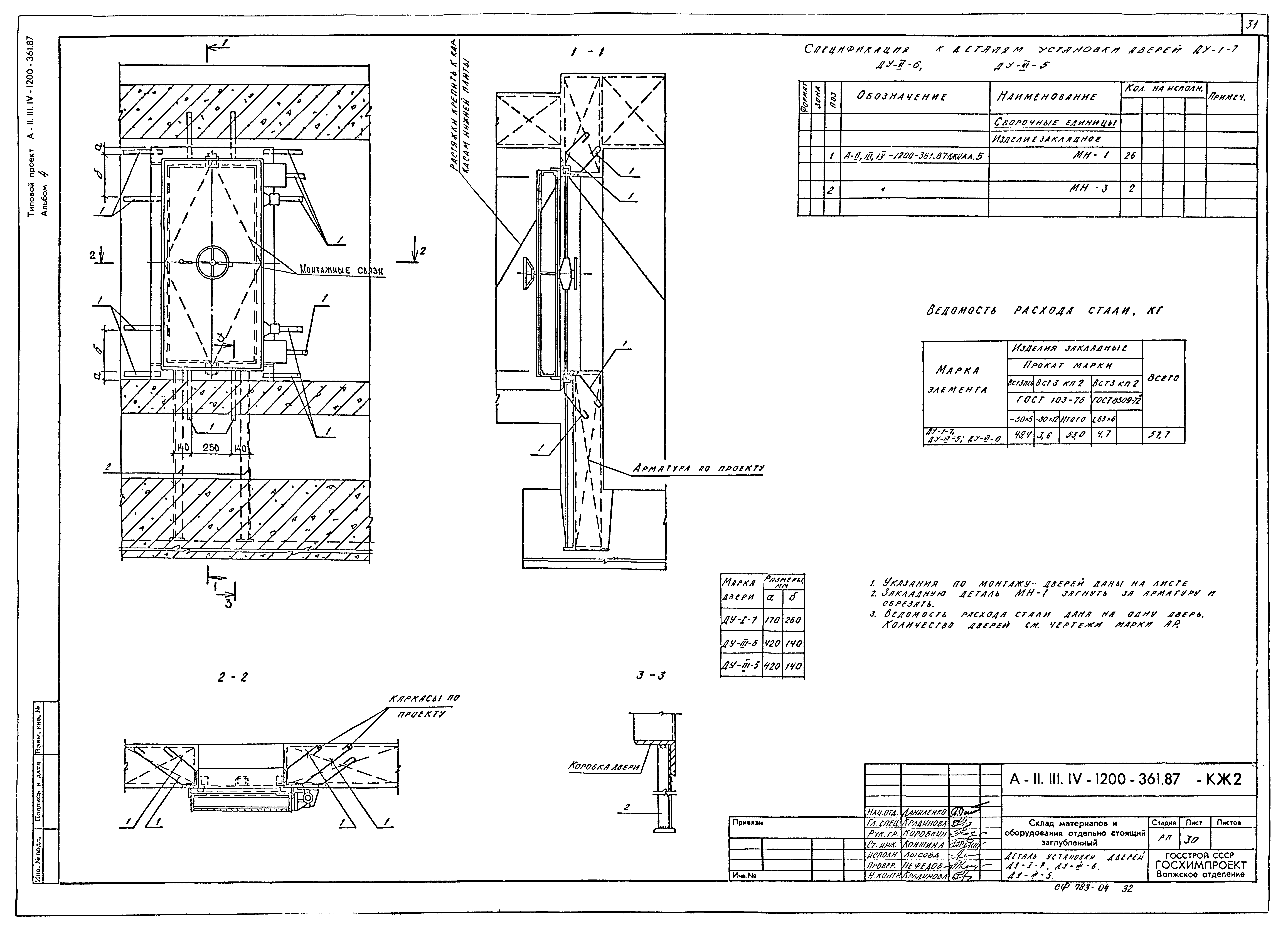 Типовой проект А-II,III,IV-1200-361.87