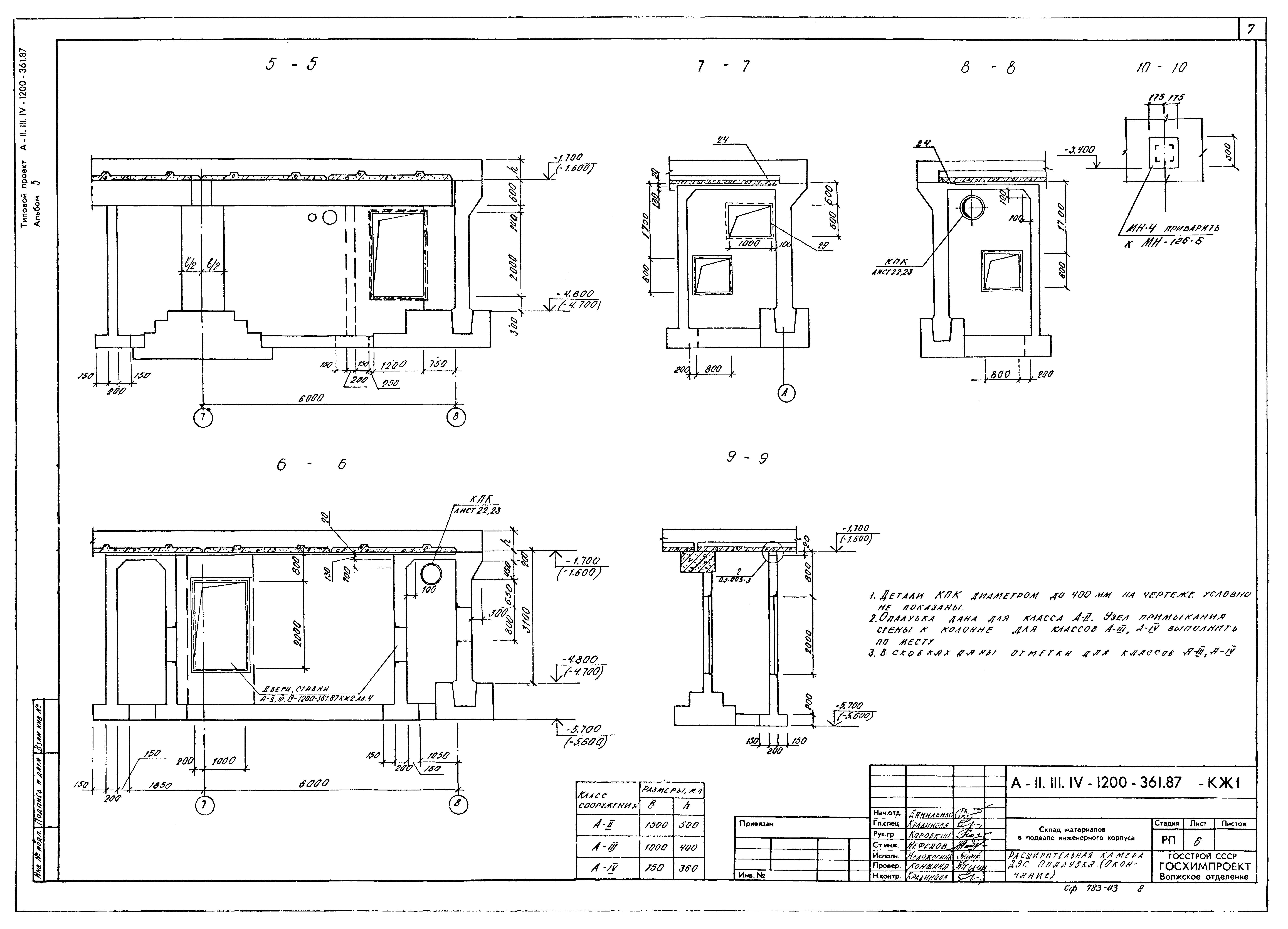 Типовой проект А-II,III,IV-1200-361.87