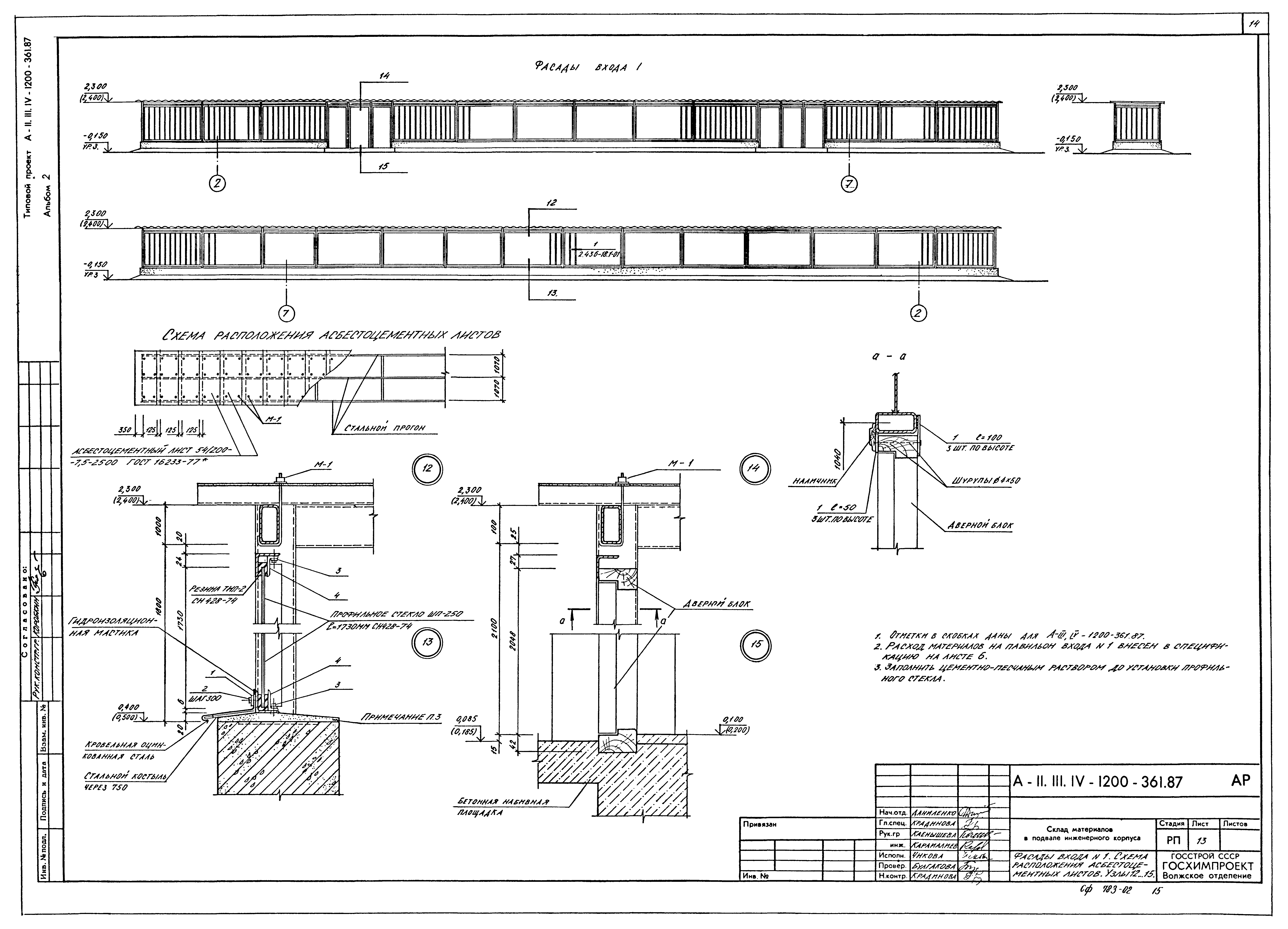 Типовой проект А-II,III,IV-1200-361.87