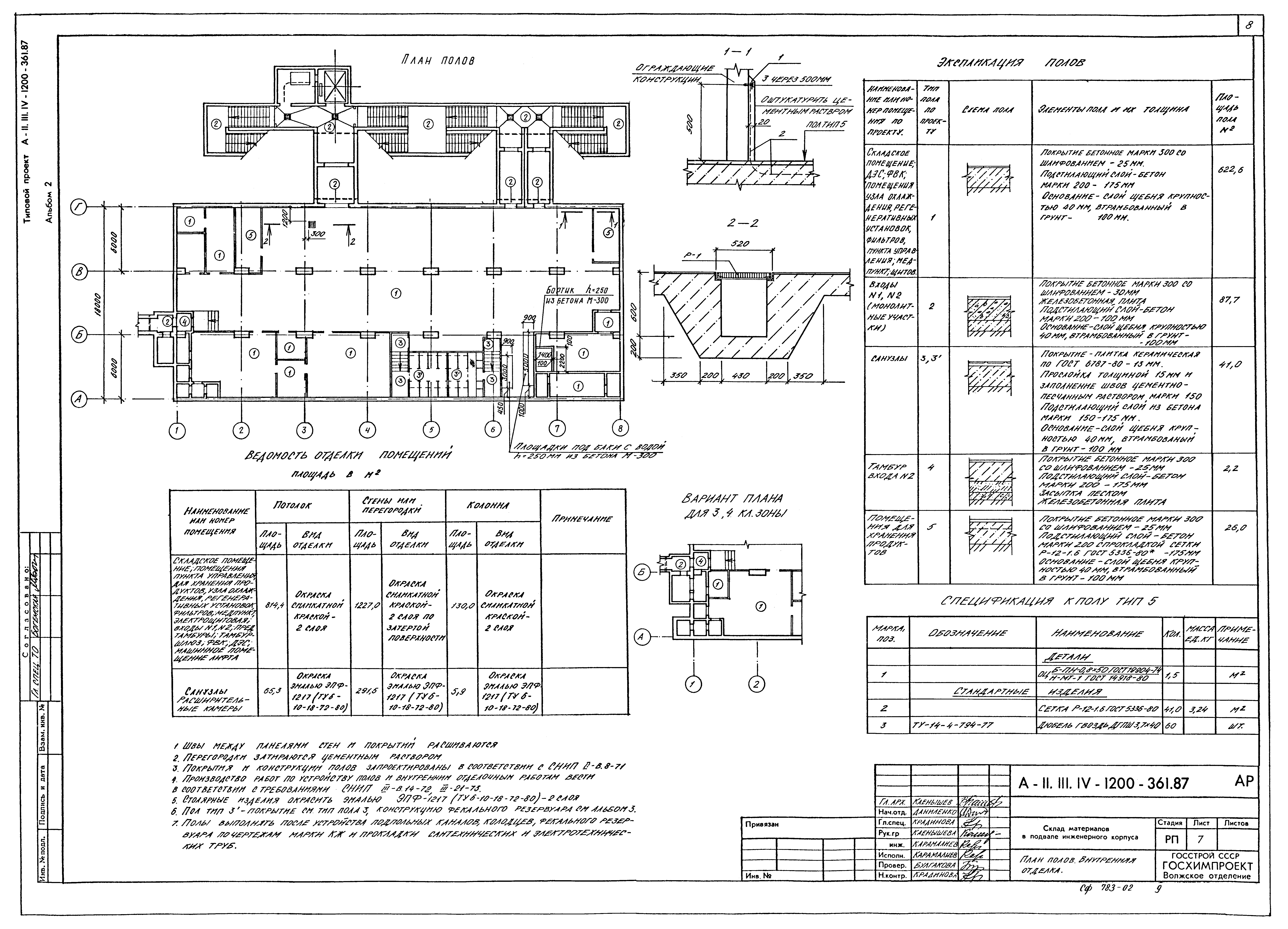 Типовой проект А-II,III,IV-1200-361.87