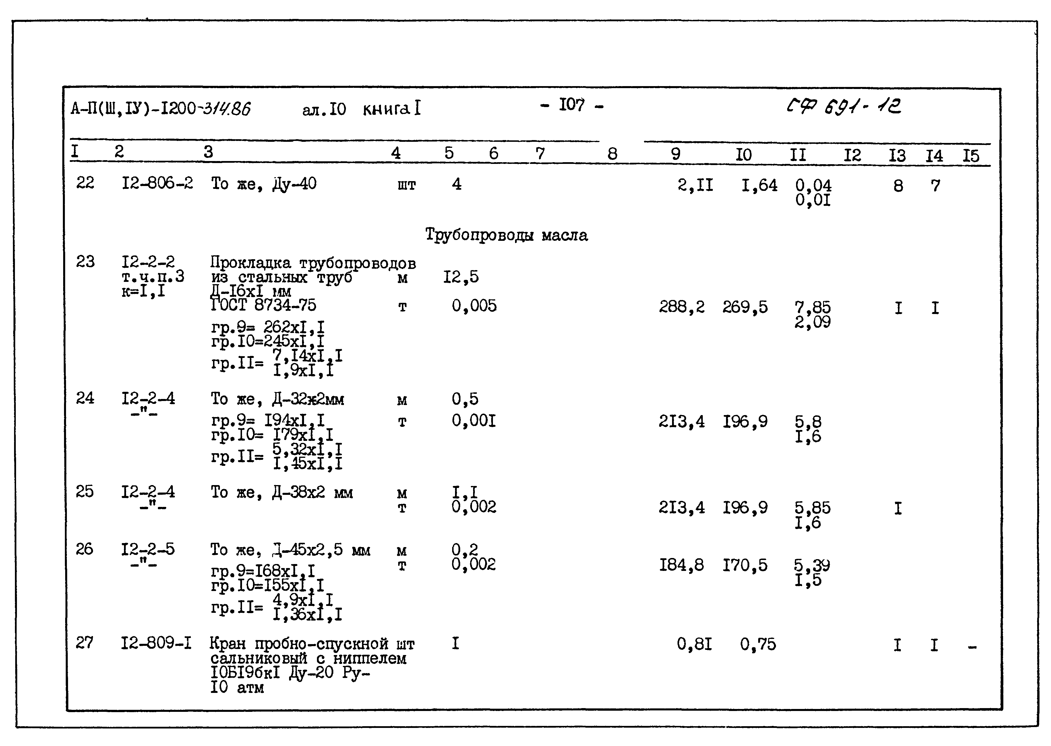 Типовой проект А-II,III,IV-1200-314.86
