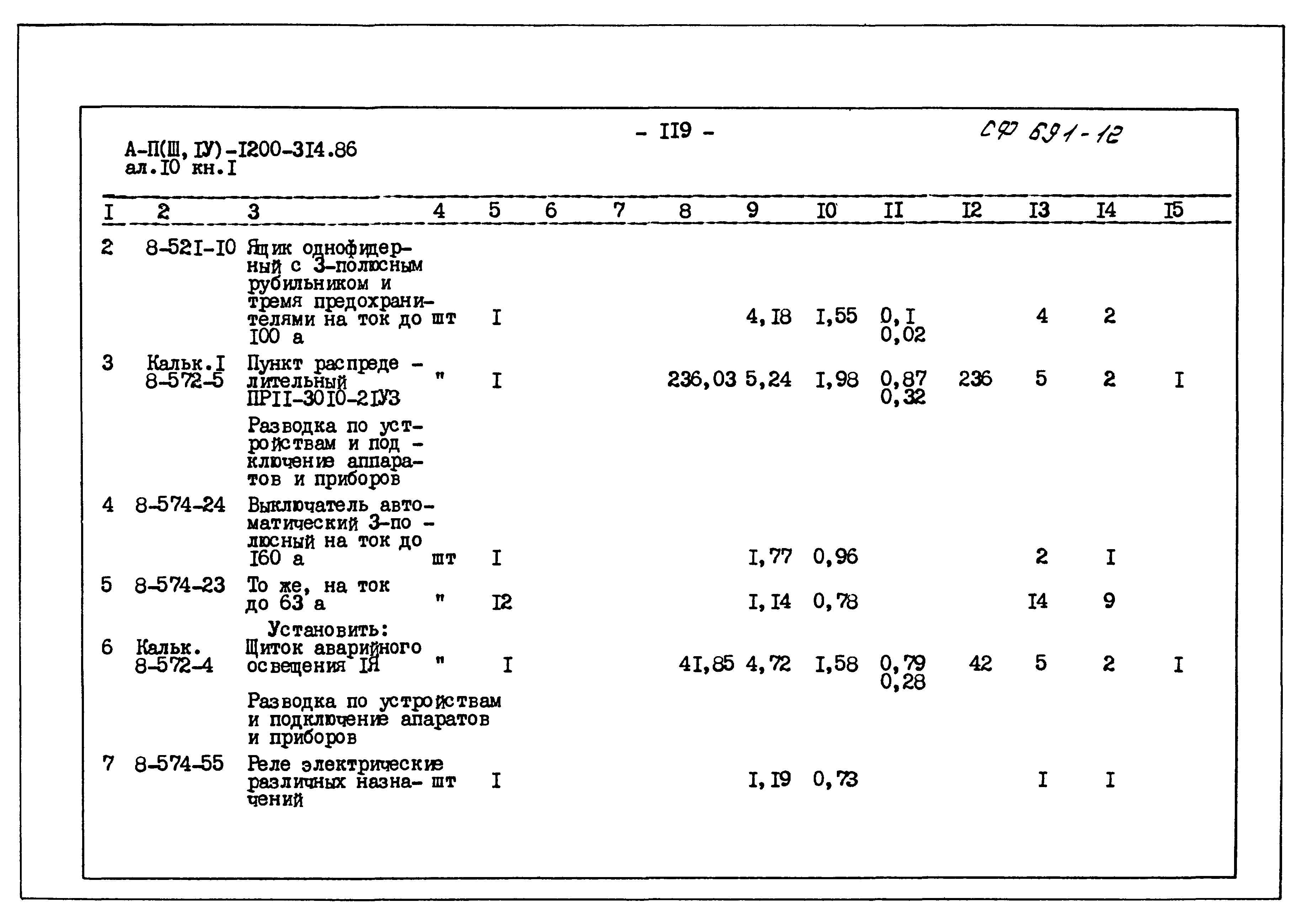 Типовой проект А-II,III,IV-1200-314.86