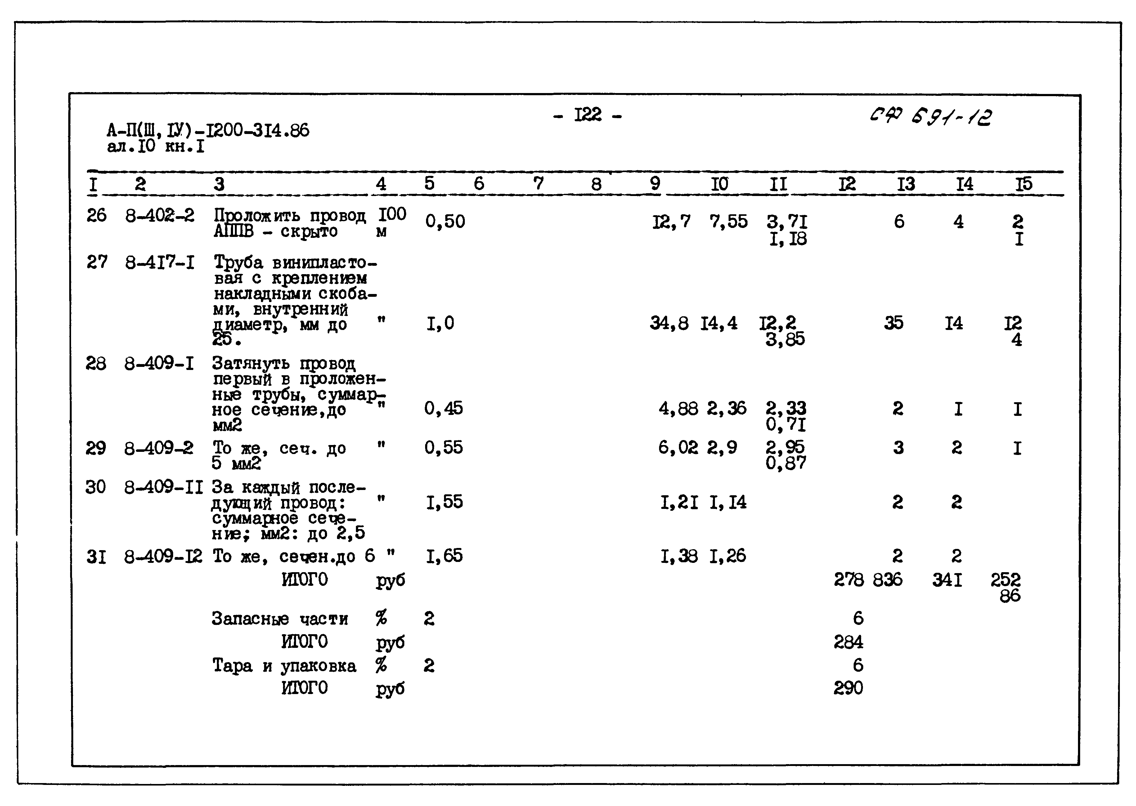 Типовой проект А-II,III,IV-1200-314.86