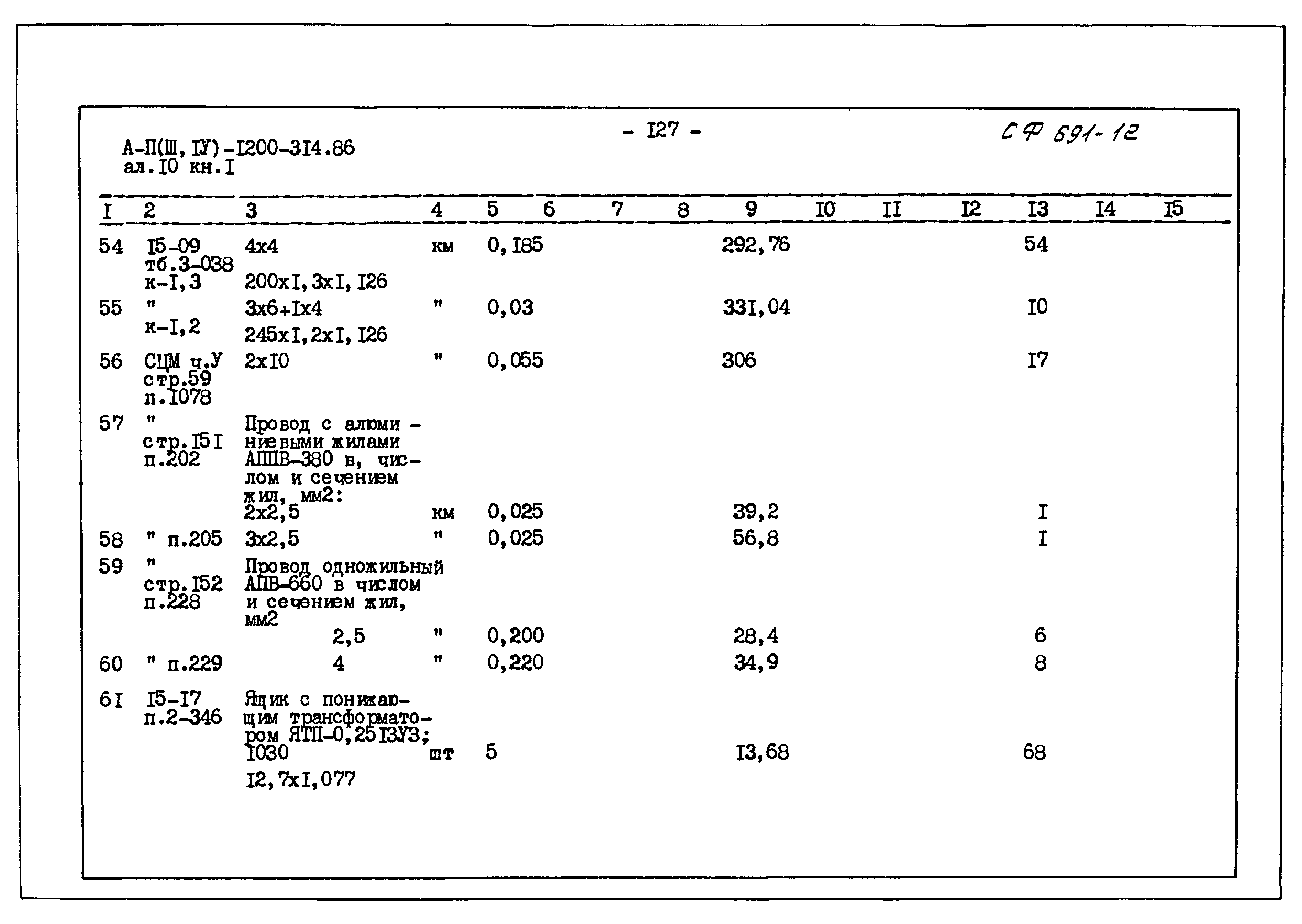 Типовой проект А-II,III,IV-1200-314.86
