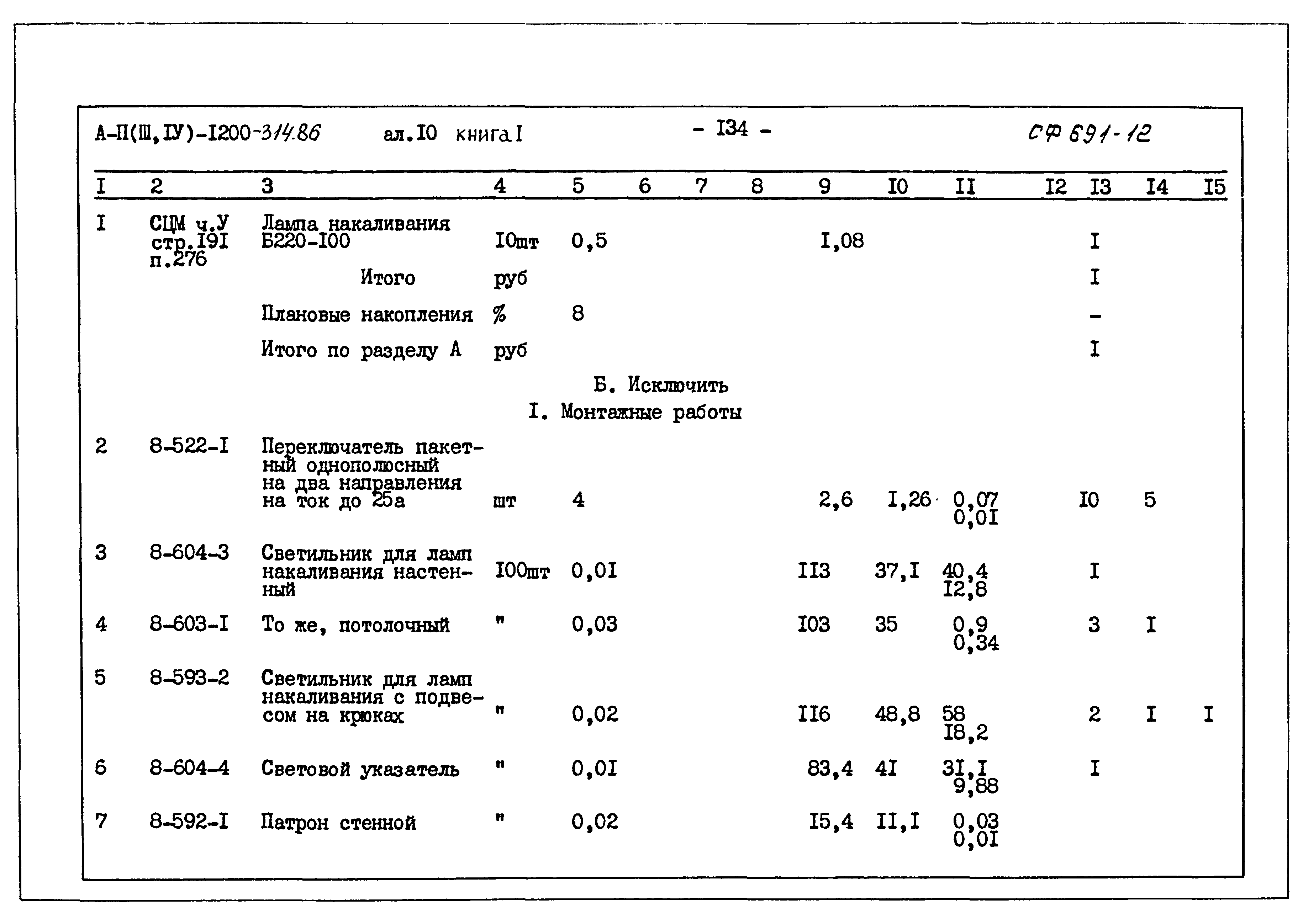 Типовой проект А-II,III,IV-1200-314.86