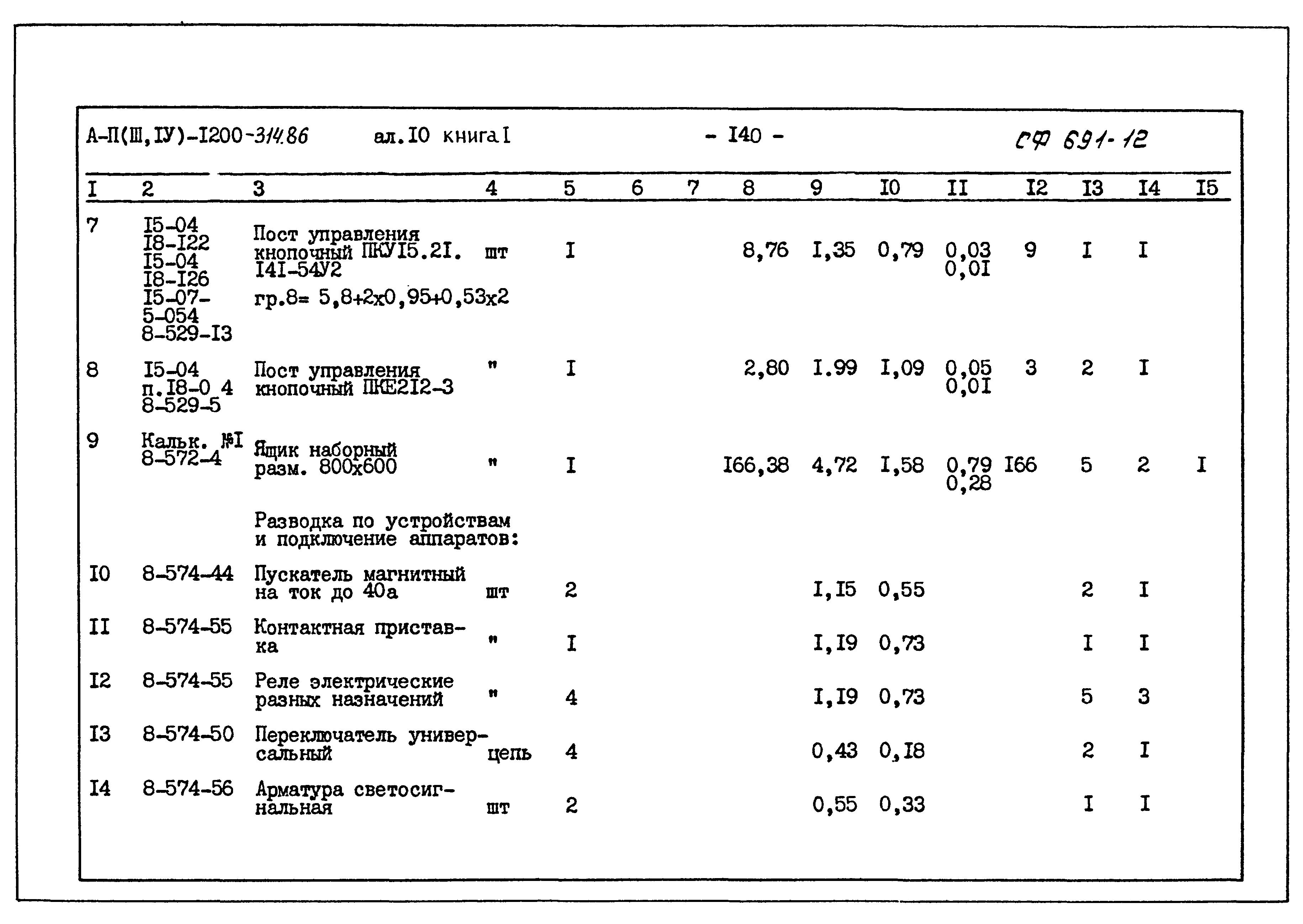 Типовой проект А-II,III,IV-1200-314.86