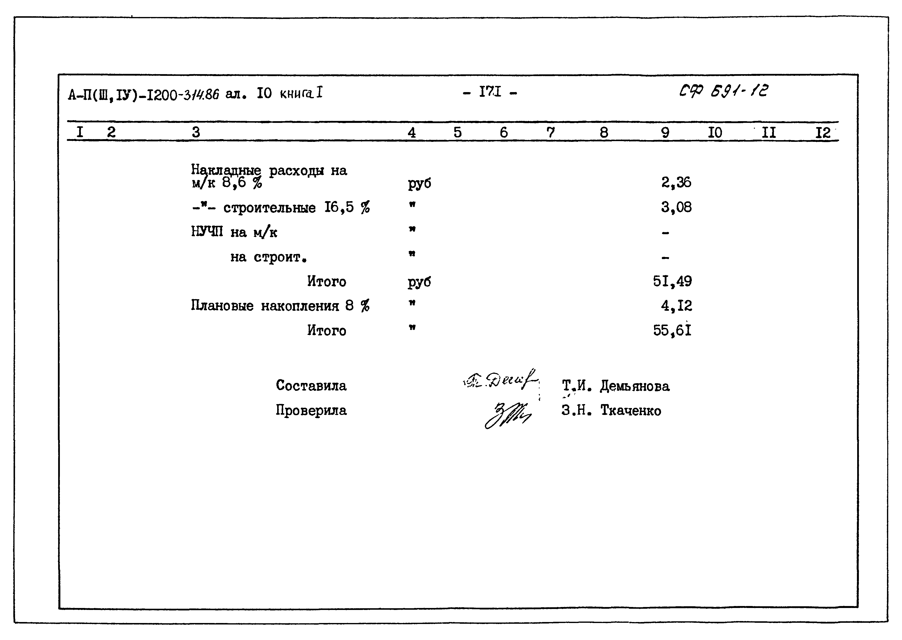 Типовой проект А-II,III,IV-1200-314.86