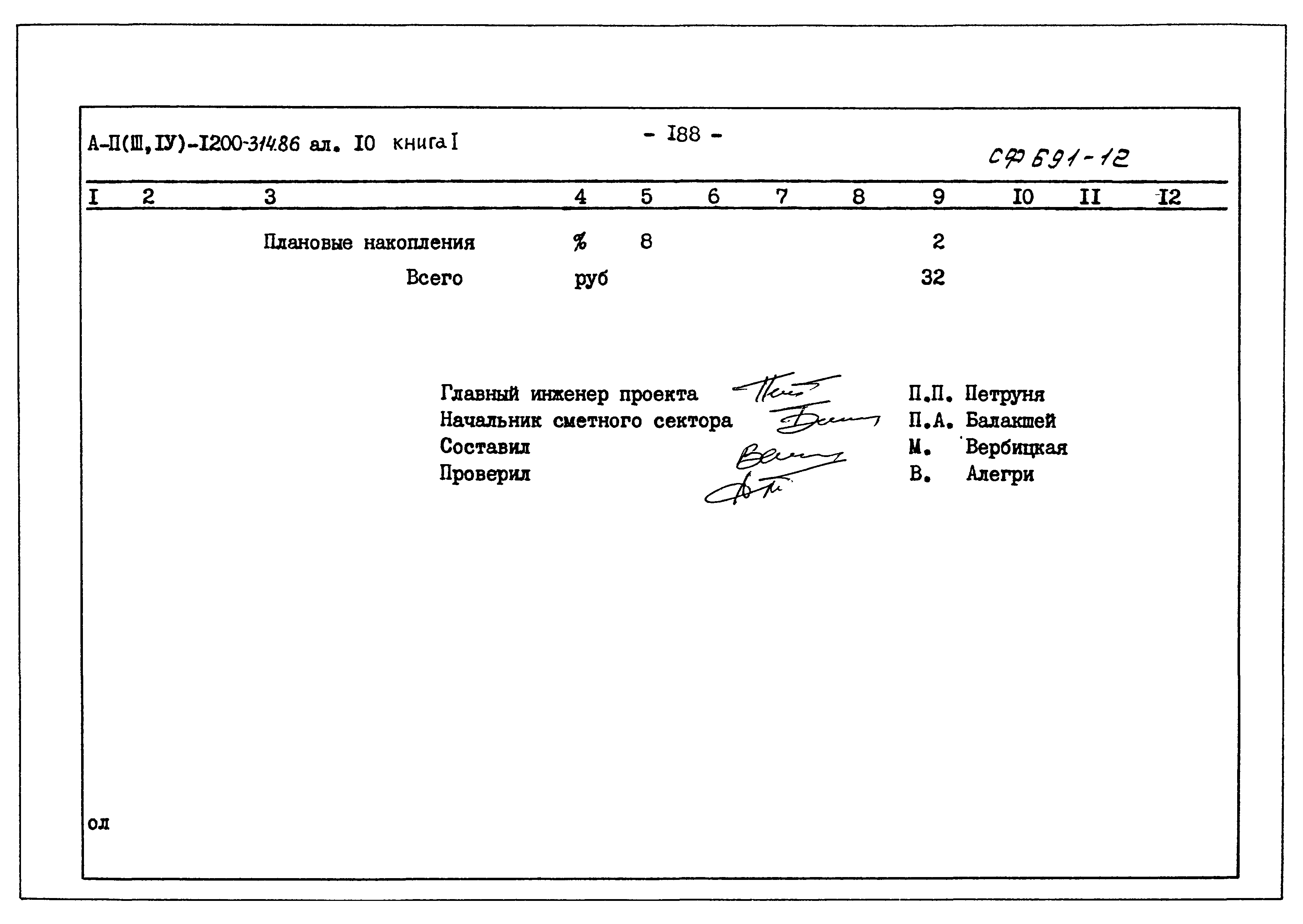 Типовой проект А-II,III,IV-1200-314.86