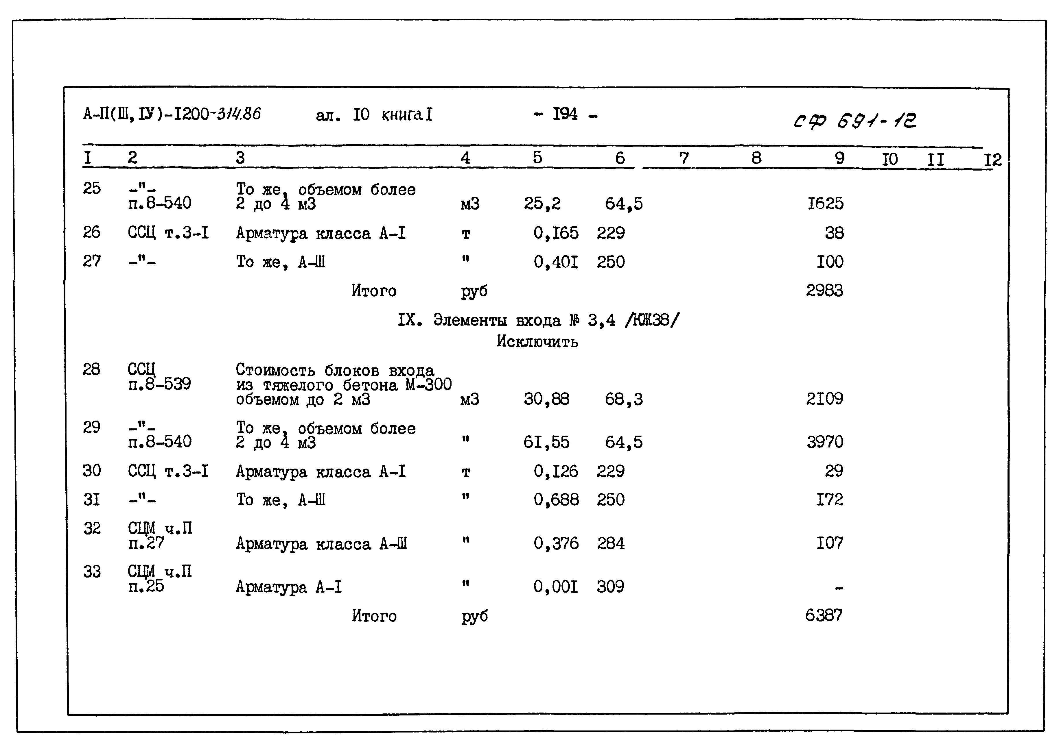 Типовой проект А-II,III,IV-1200-314.86
