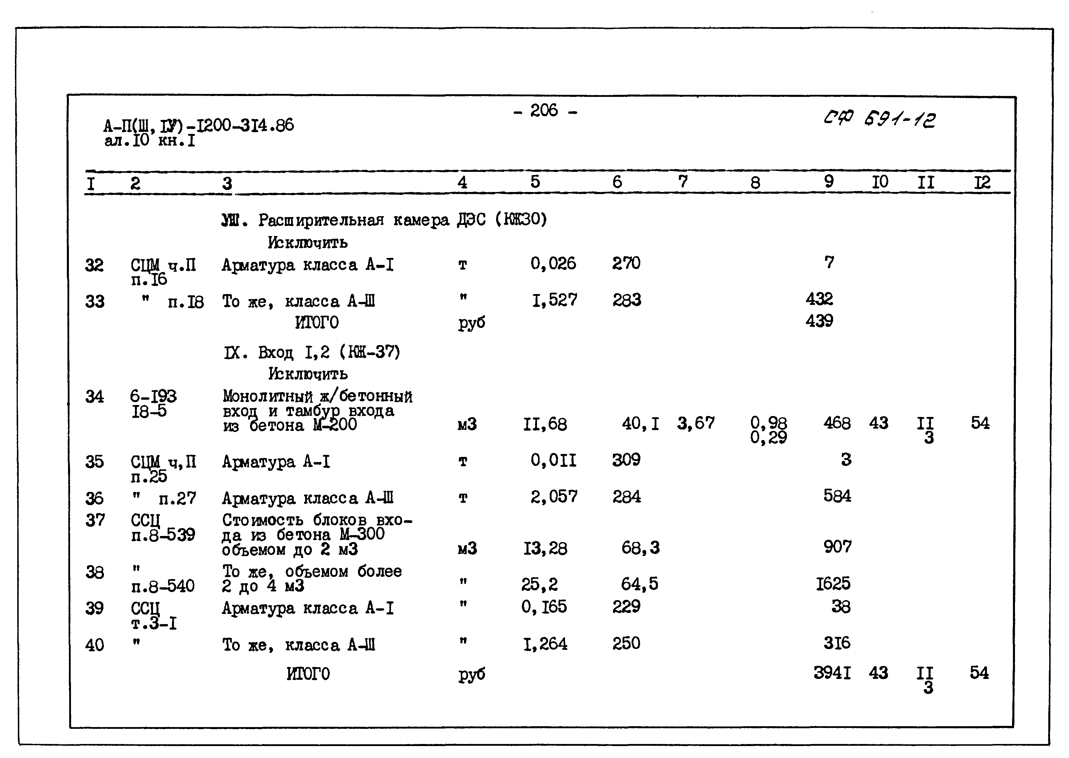 Типовой проект А-II,III,IV-1200-314.86