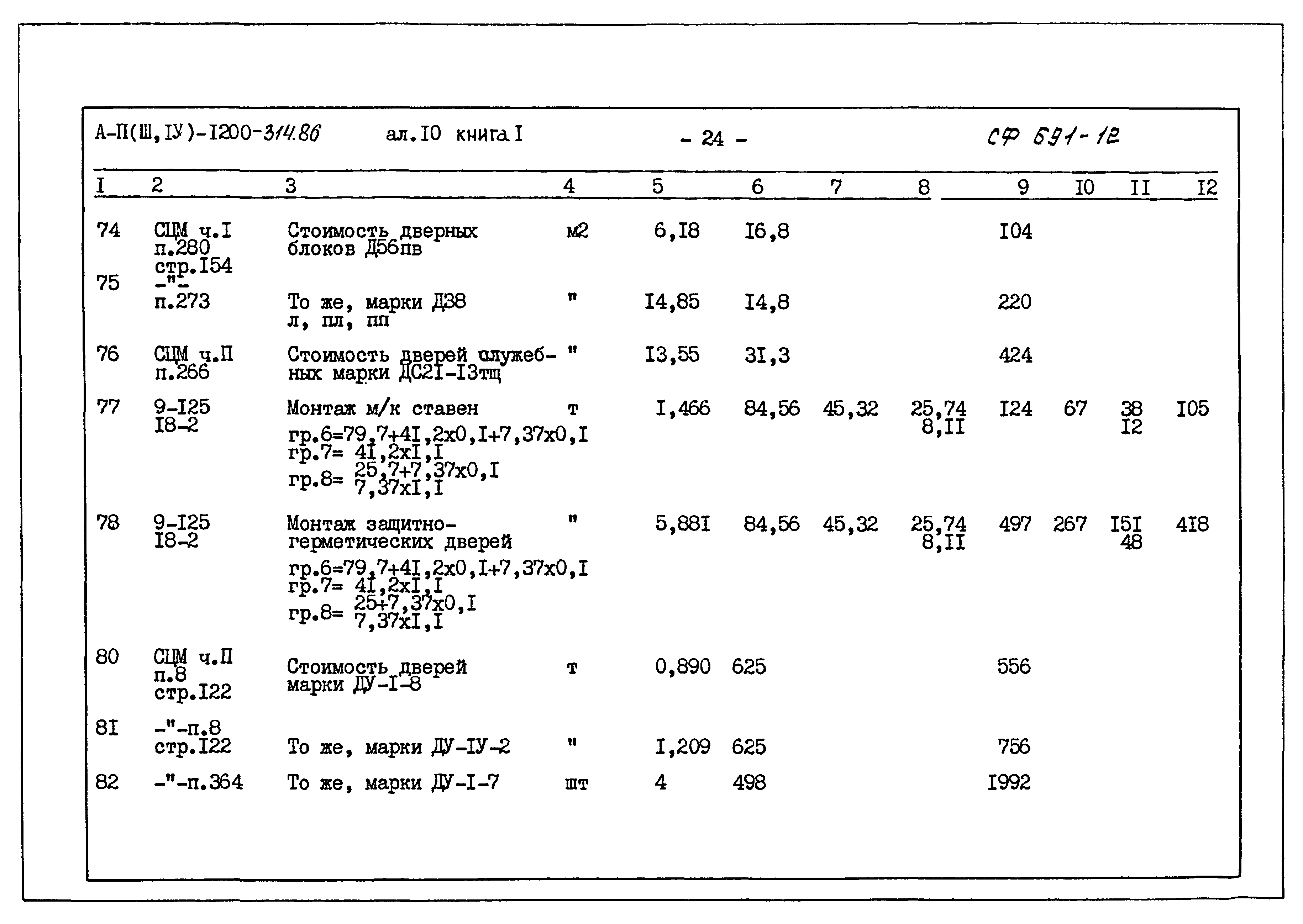 Типовой проект А-II,III,IV-1200-314.86