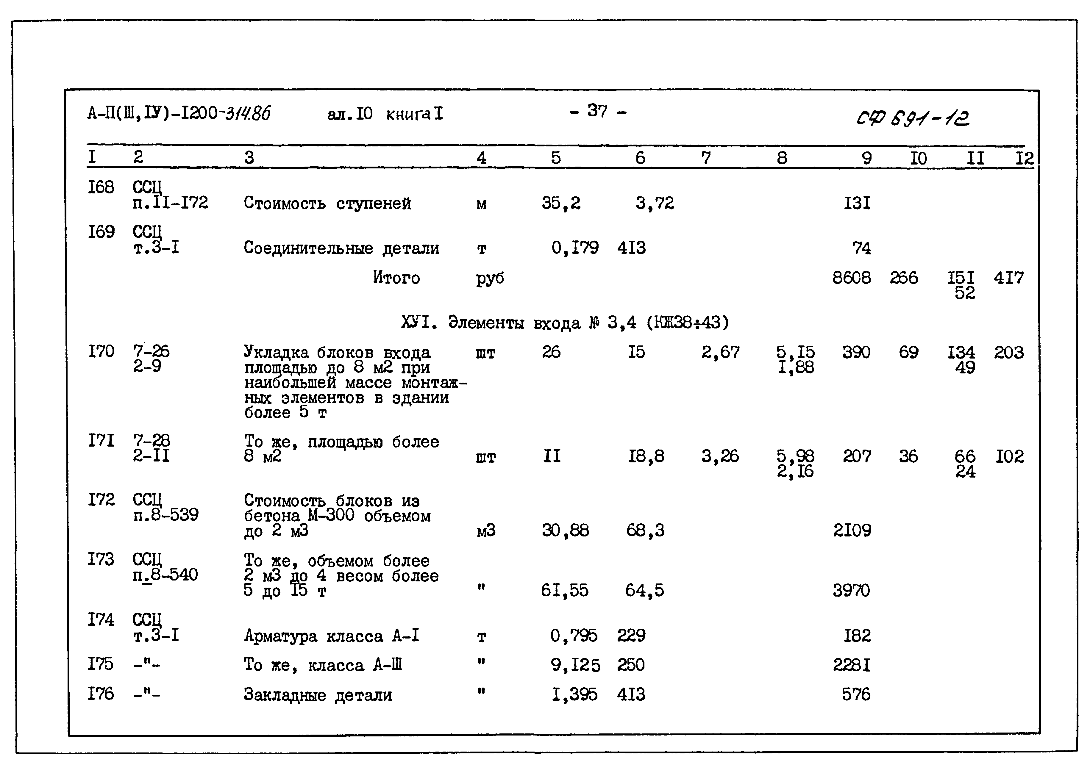 Типовой проект А-II,III,IV-1200-314.86