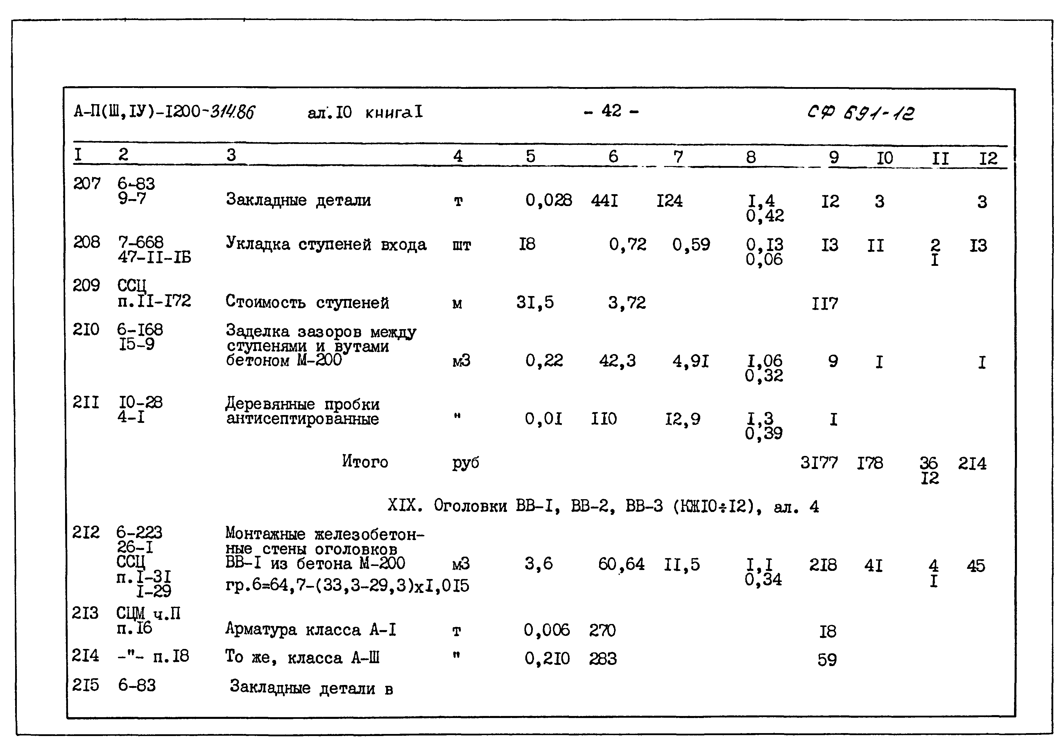 Типовой проект А-II,III,IV-1200-314.86