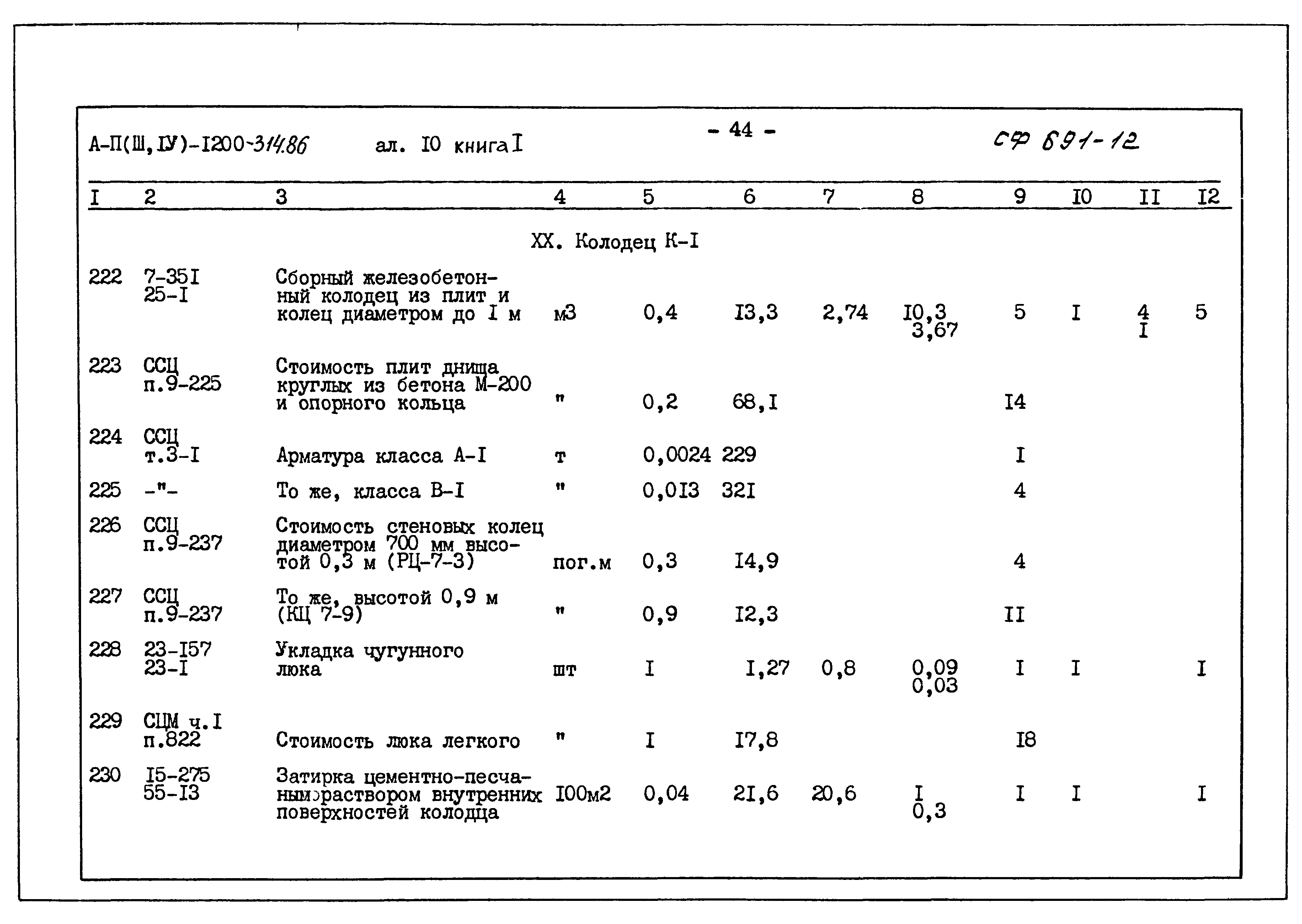 Типовой проект А-II,III,IV-1200-314.86