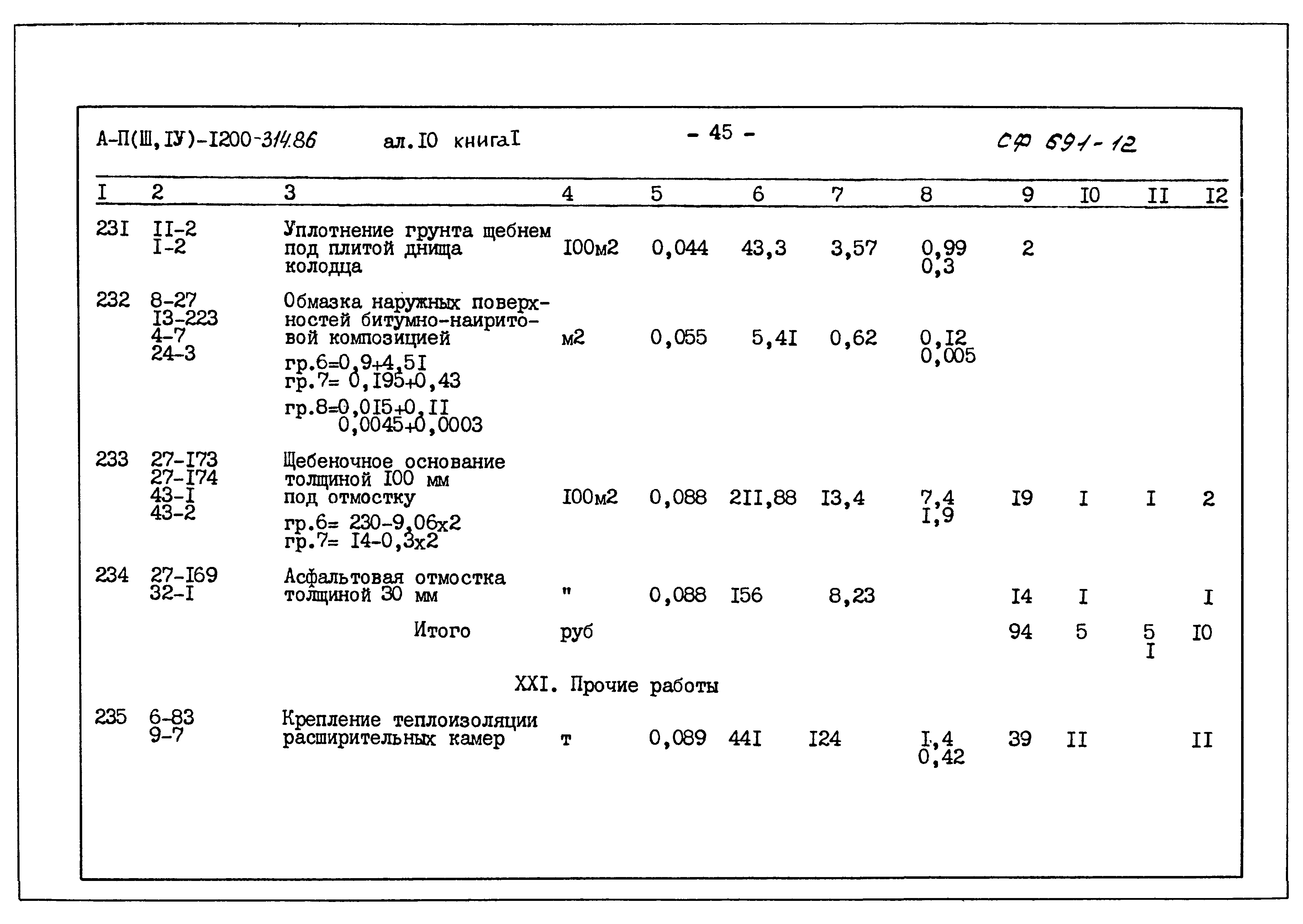 Типовой проект А-II,III,IV-1200-314.86