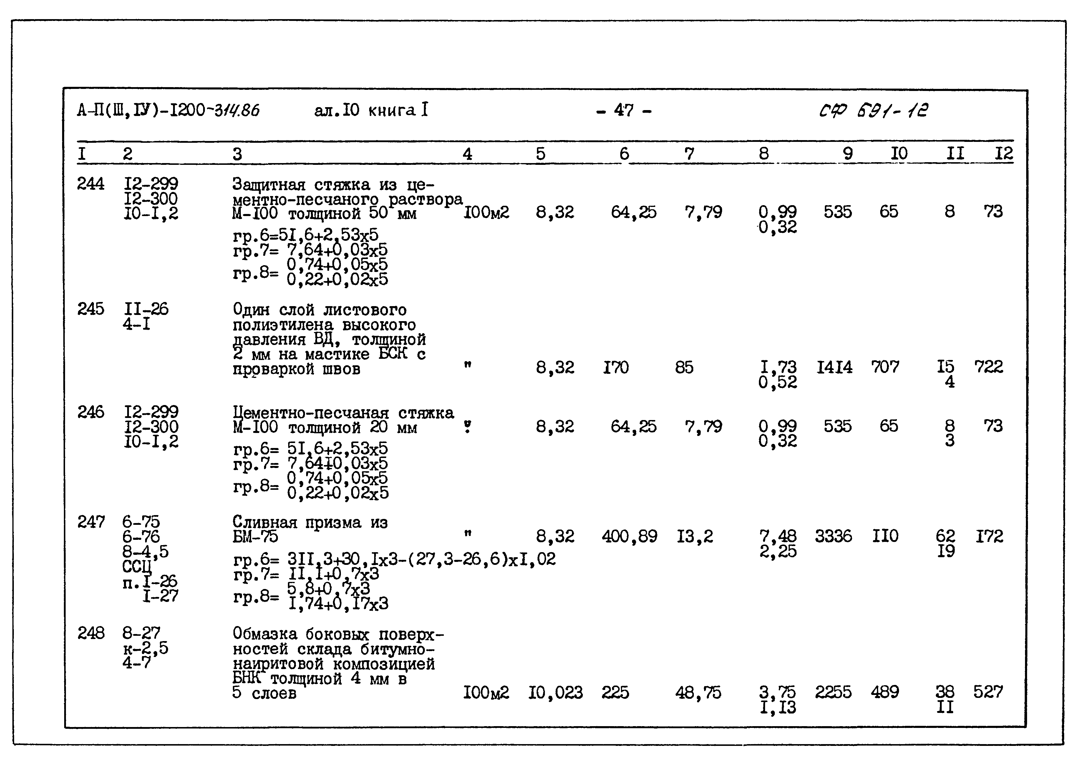 Типовой проект А-II,III,IV-1200-314.86