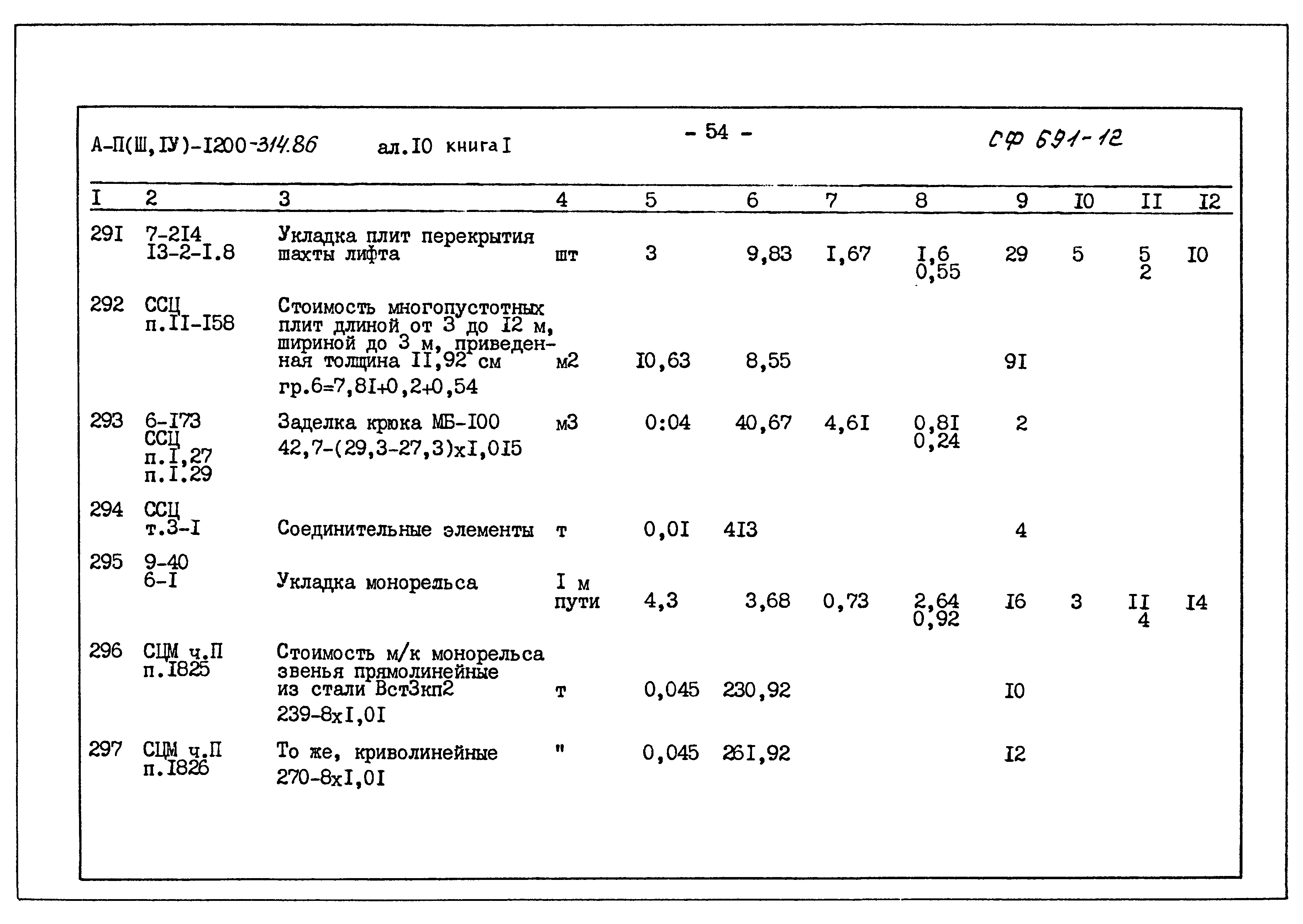 Типовой проект А-II,III,IV-1200-314.86