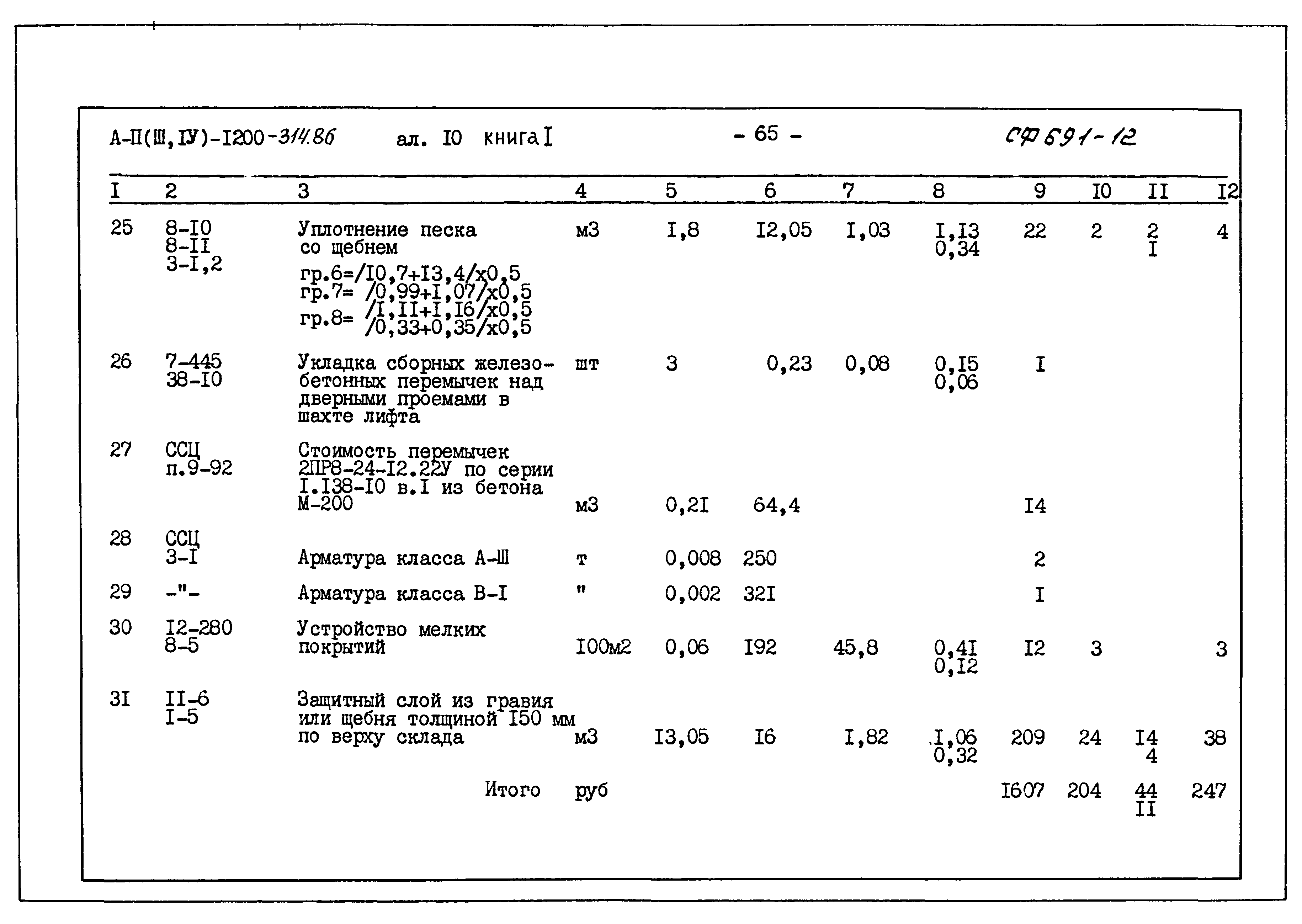 Типовой проект А-II,III,IV-1200-314.86