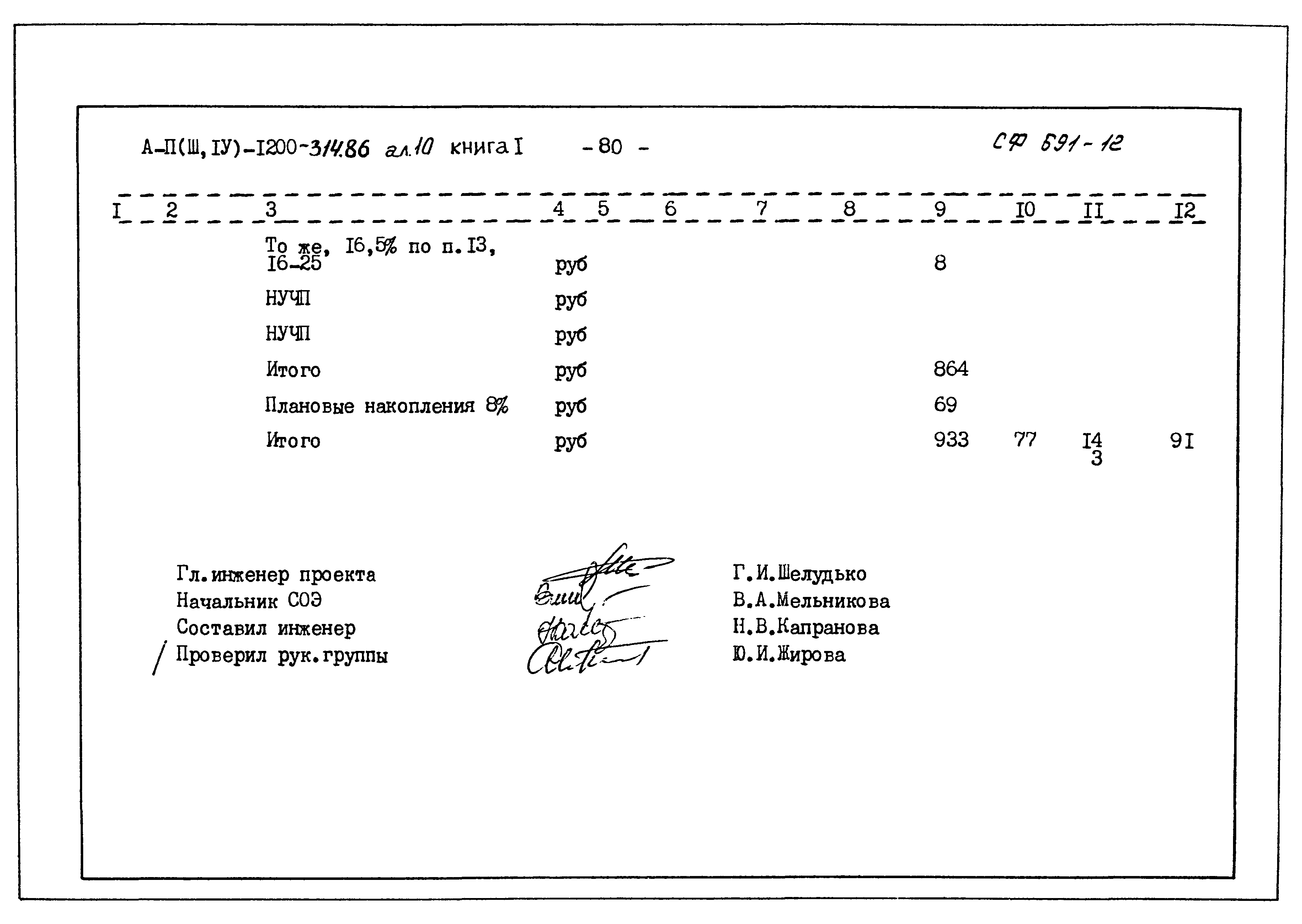 Типовой проект А-II,III,IV-1200-314.86