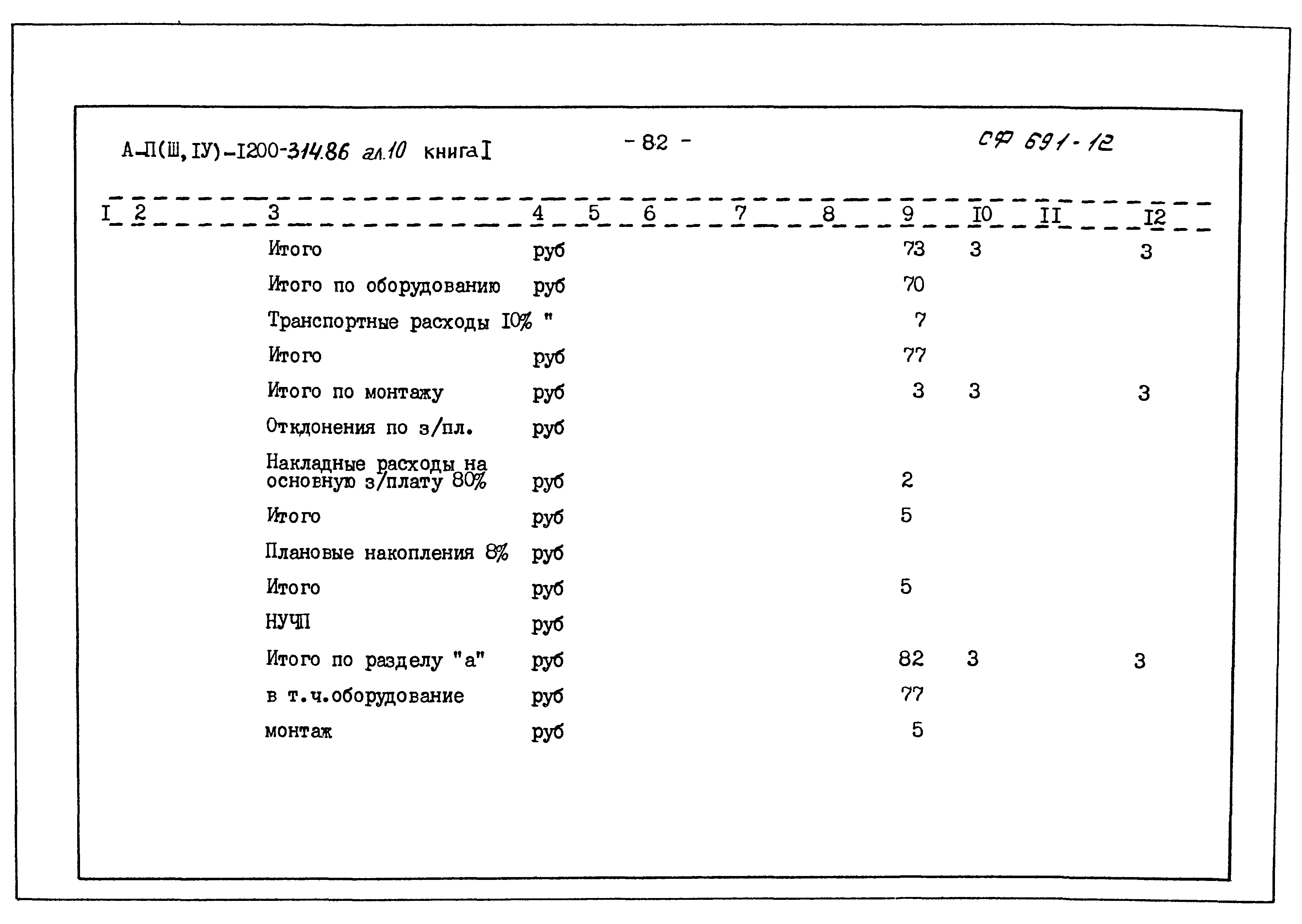 Типовой проект А-II,III,IV-1200-314.86
