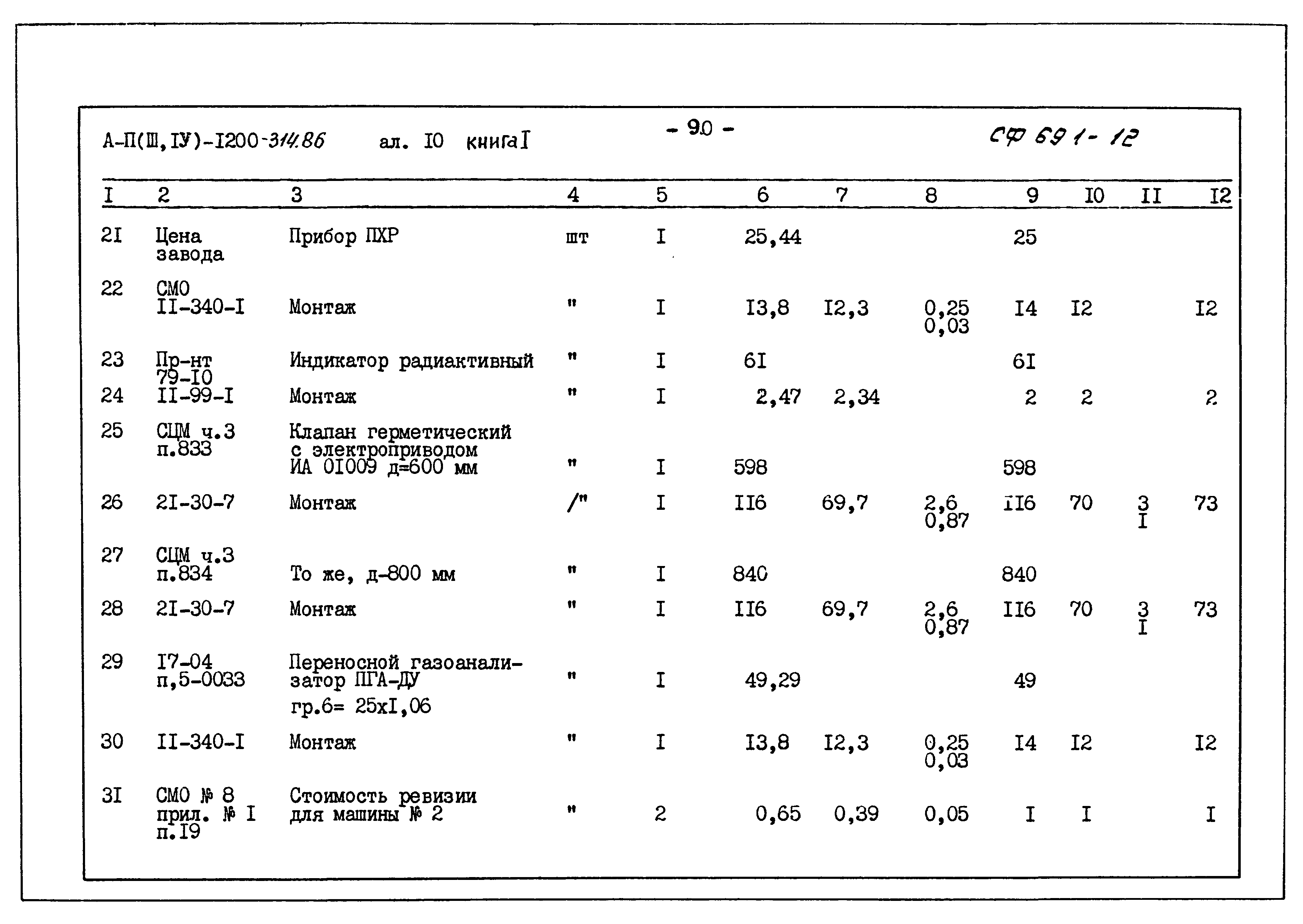 Типовой проект А-II,III,IV-1200-314.86