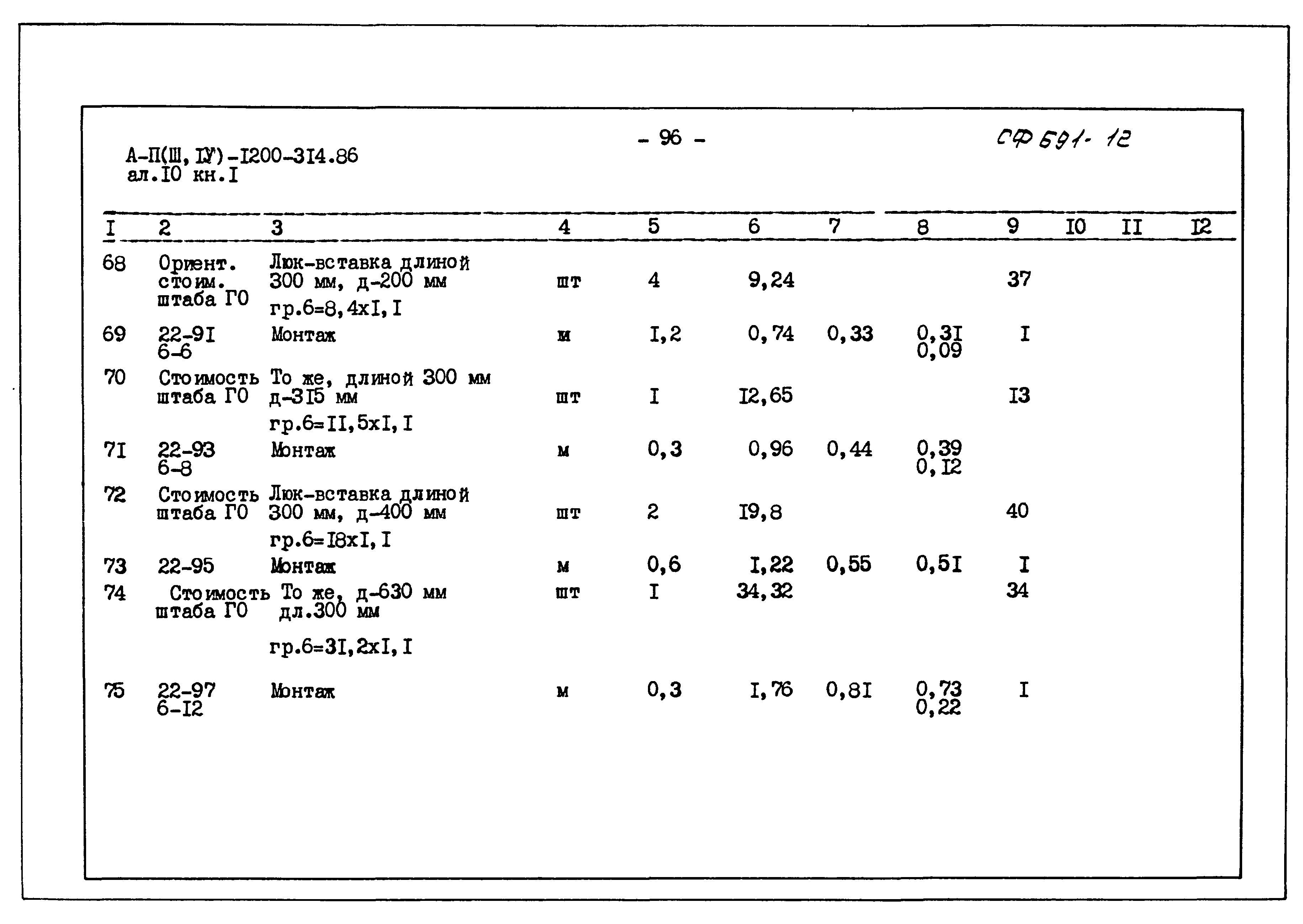 Типовой проект А-II,III,IV-1200-314.86