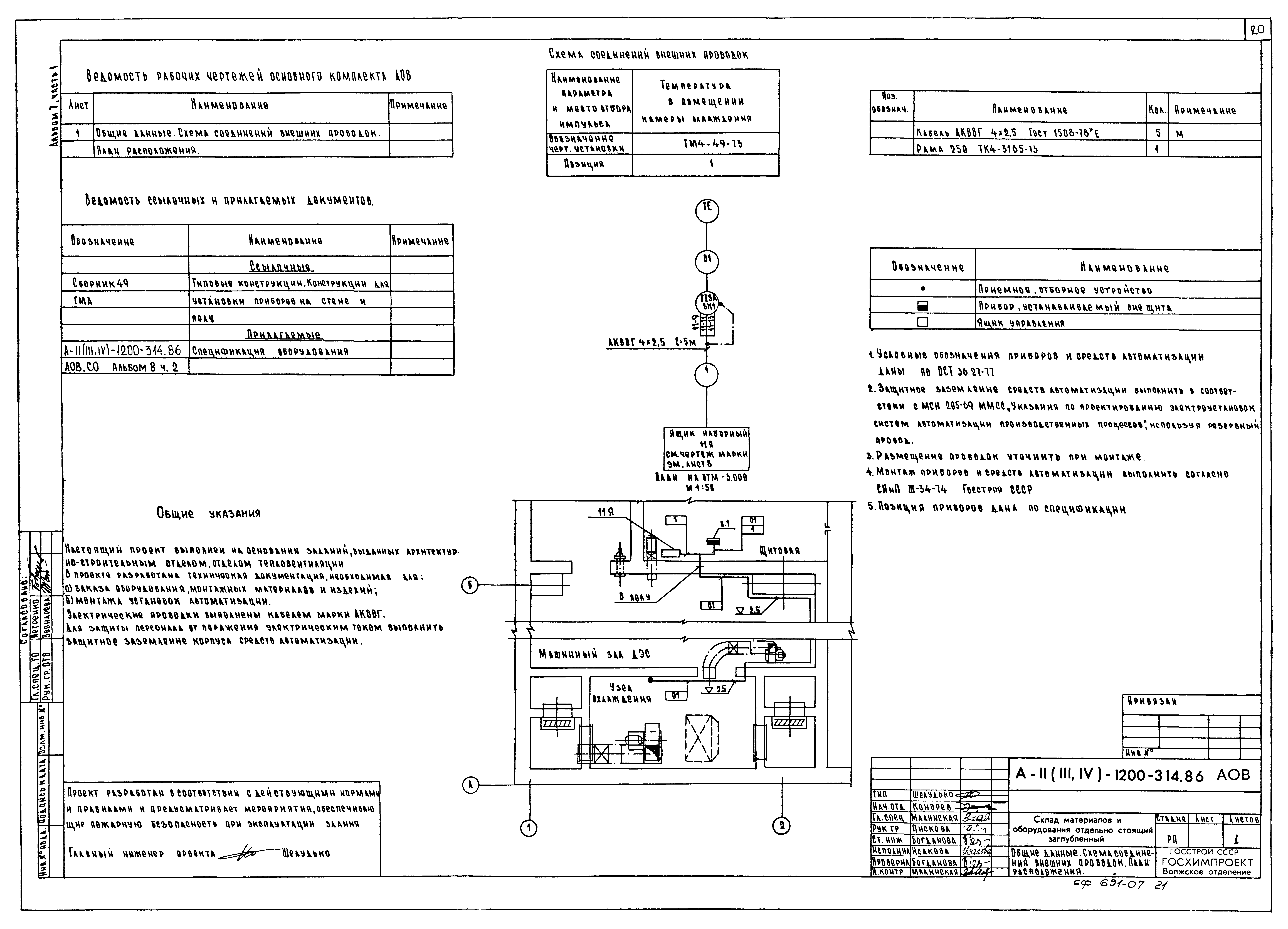 Типовой проект А-II,III,IV-1200-314.86