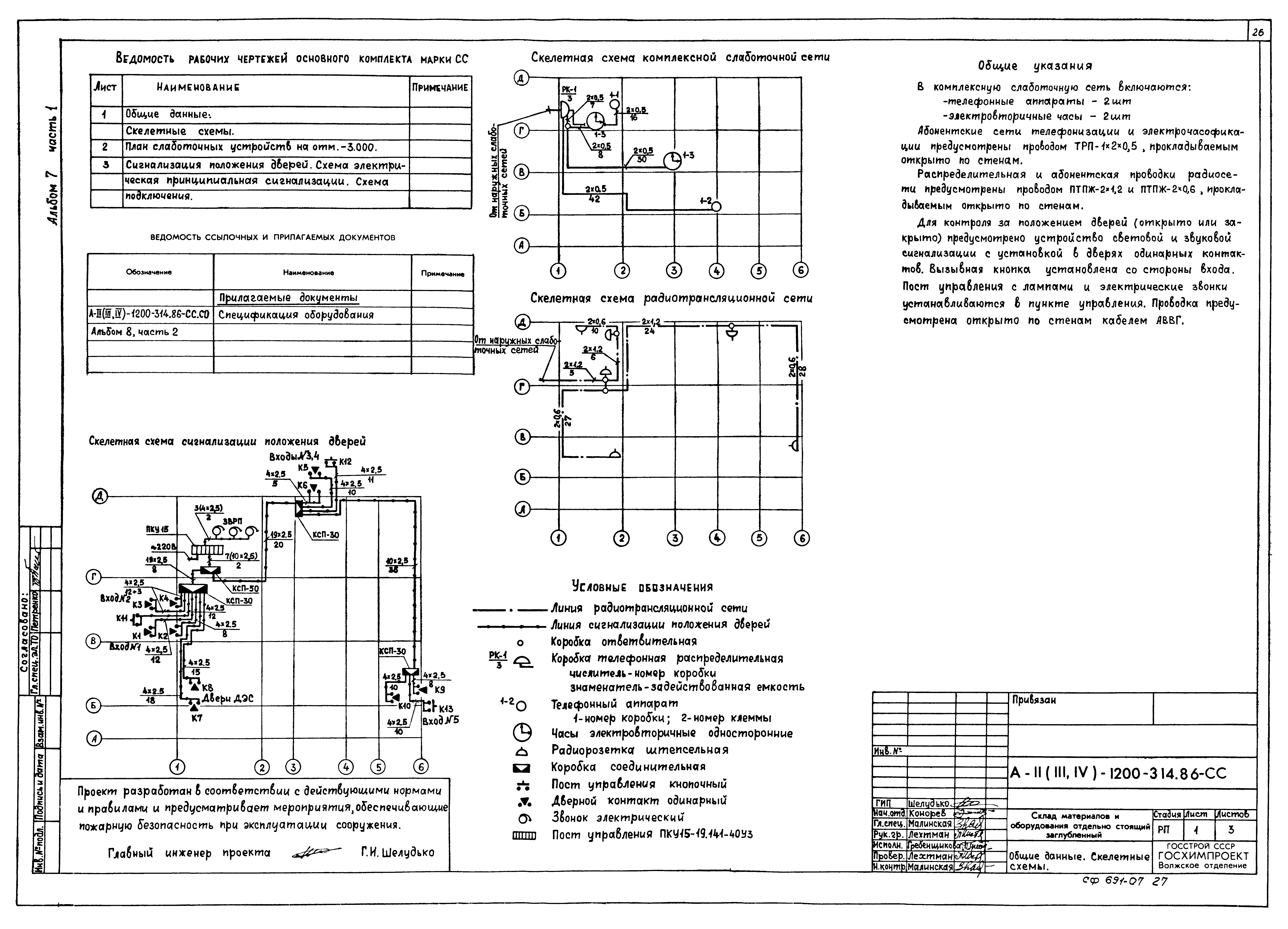 Типовой проект А-II,III,IV-1200-314.86