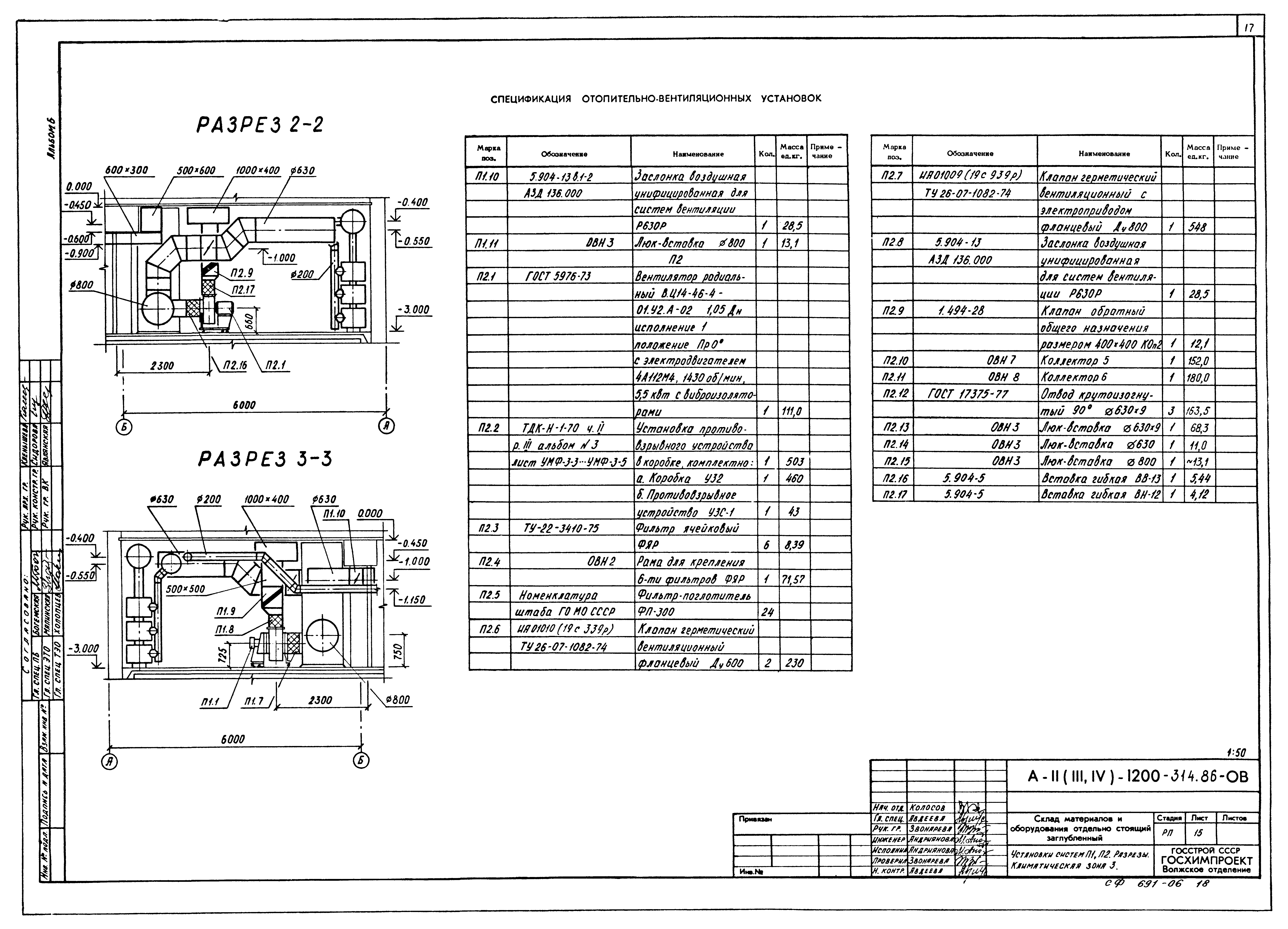 Типовой проект А-II,III,IV-1200-314.86