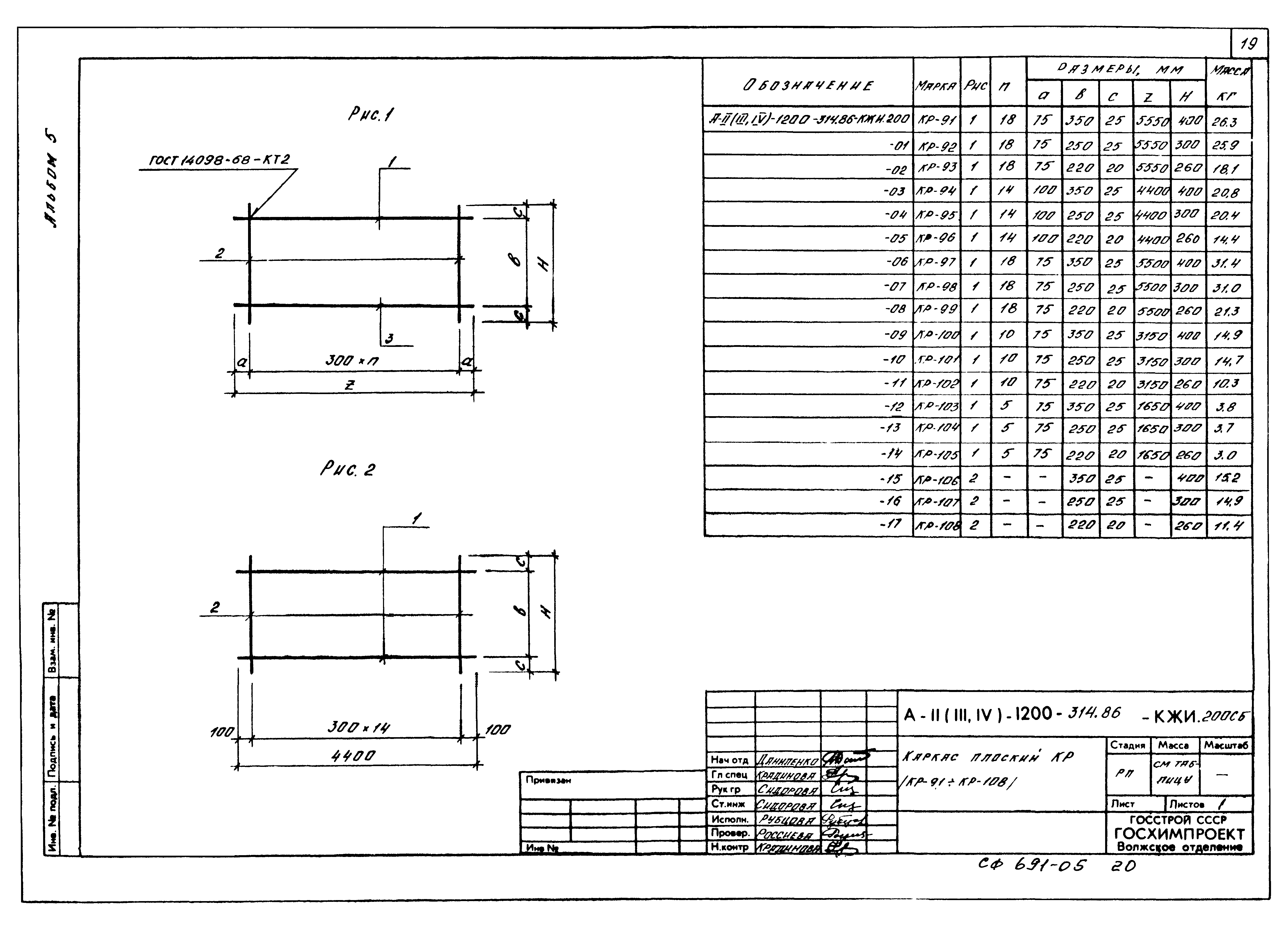 Типовой проект А-II,III,IV-1200-314.86