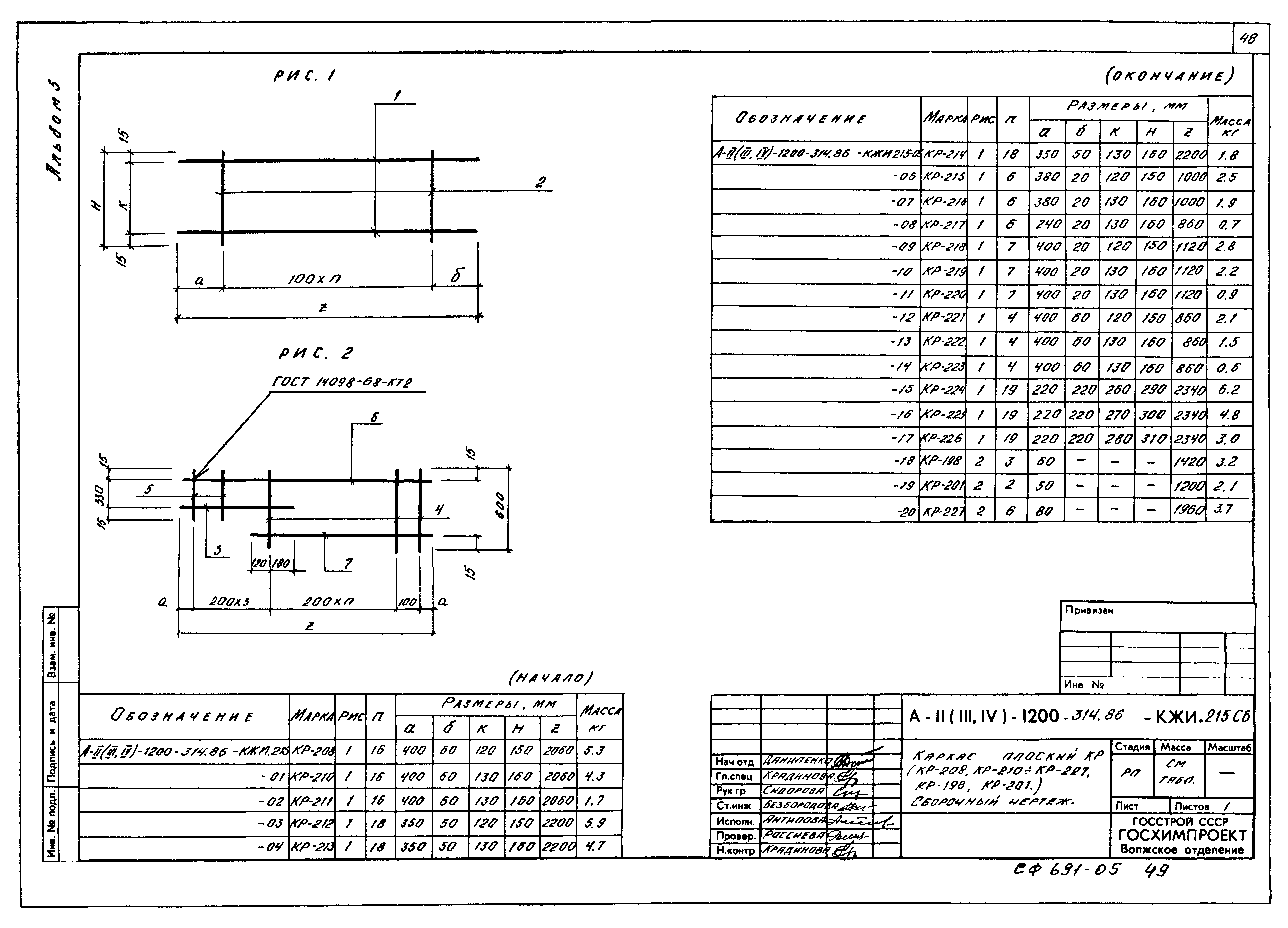 Типовой проект А-II,III,IV-1200-314.86