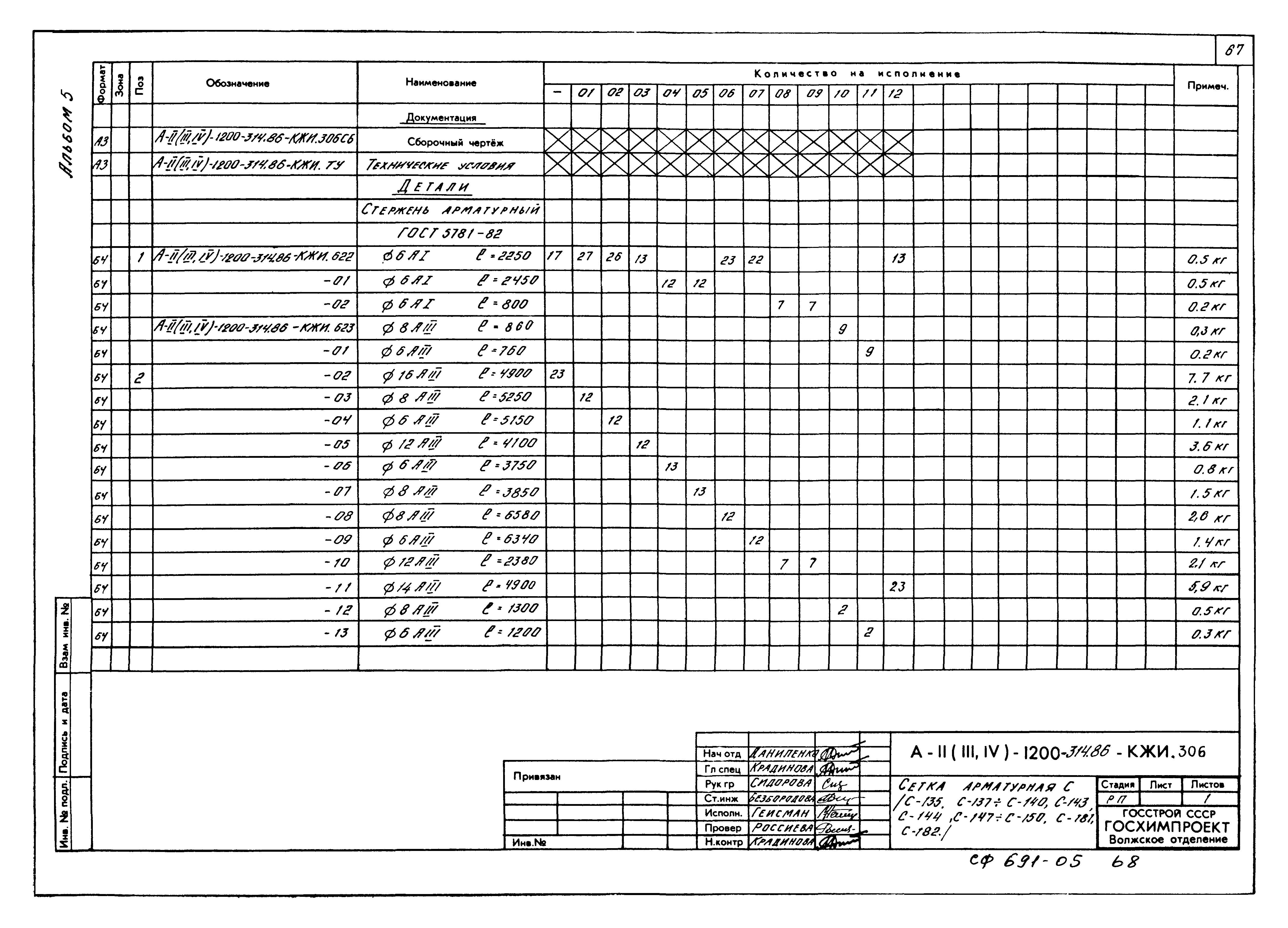 Типовой проект А-II,III,IV-1200-314.86