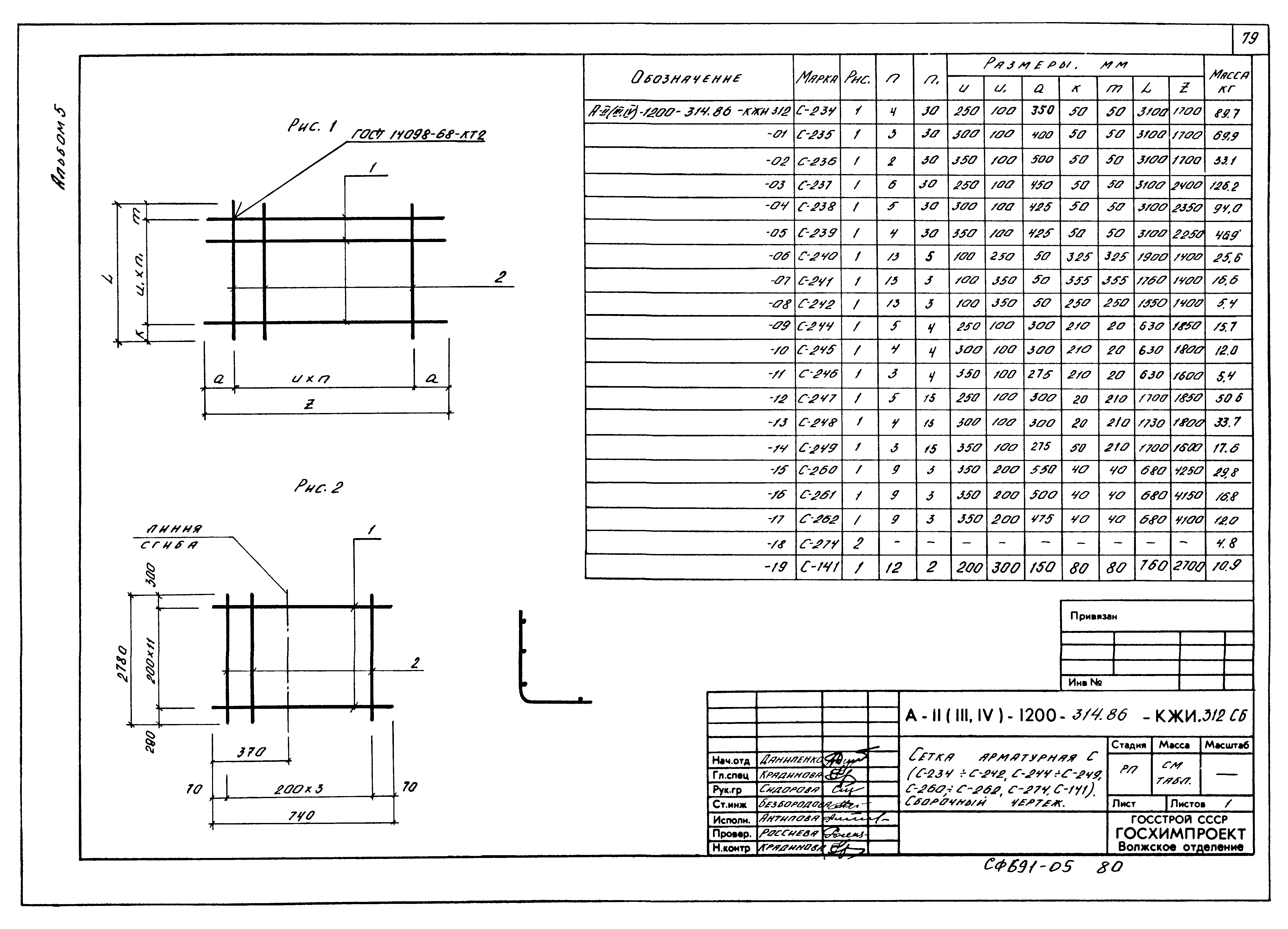 Типовой проект А-II,III,IV-1200-314.86