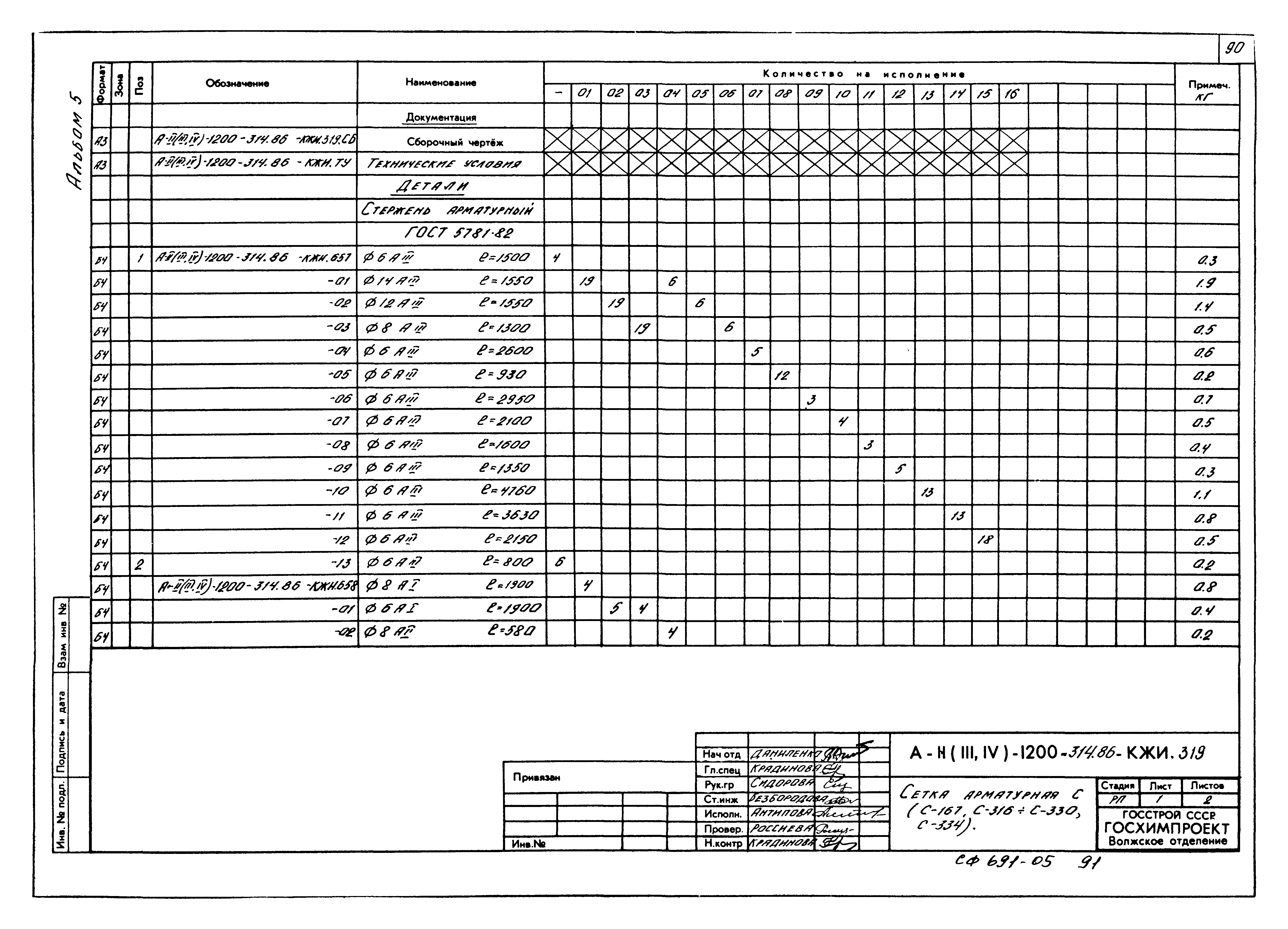 Типовой проект А-II,III,IV-1200-314.86