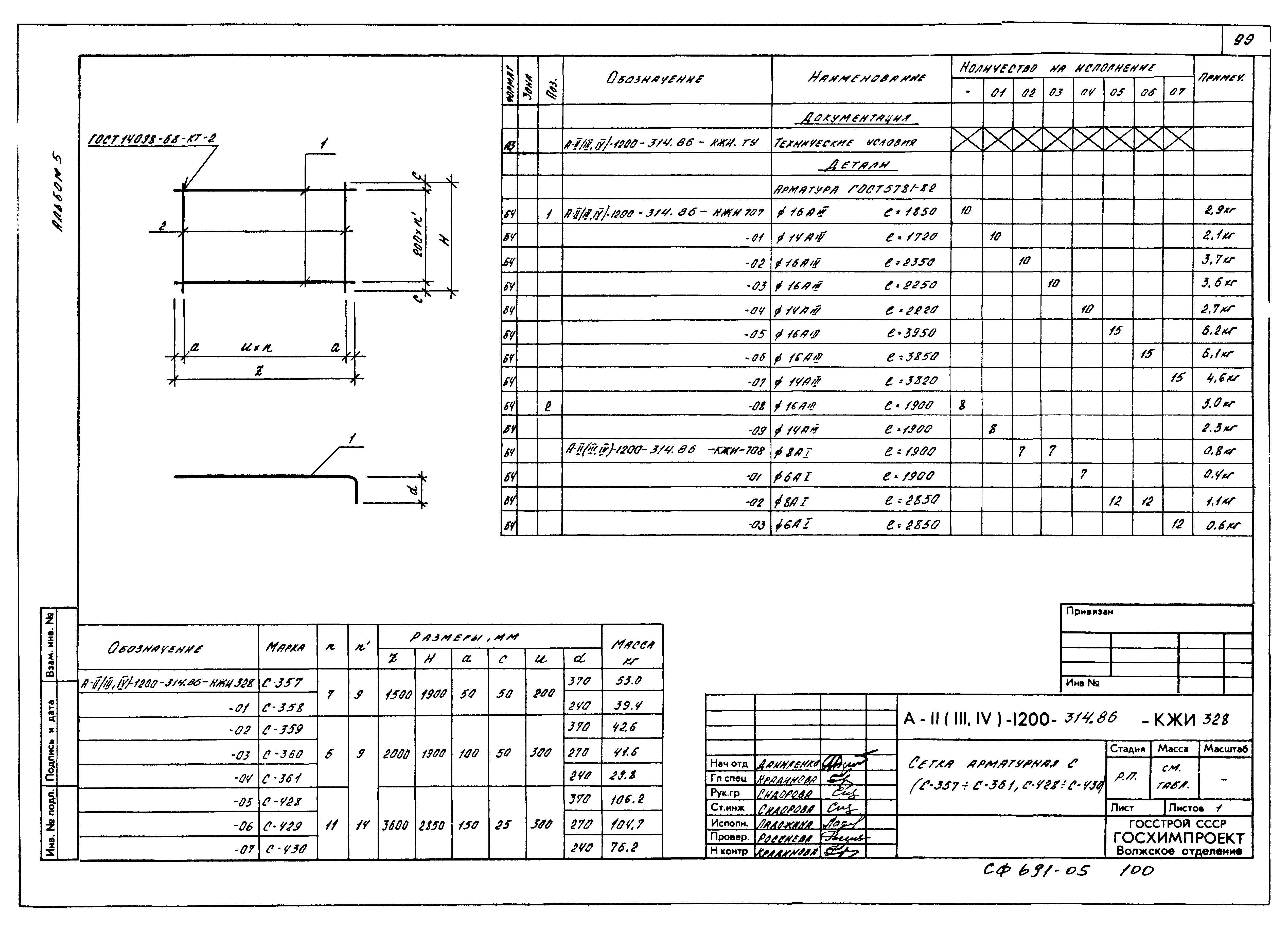 Типовой проект А-II,III,IV-1200-314.86