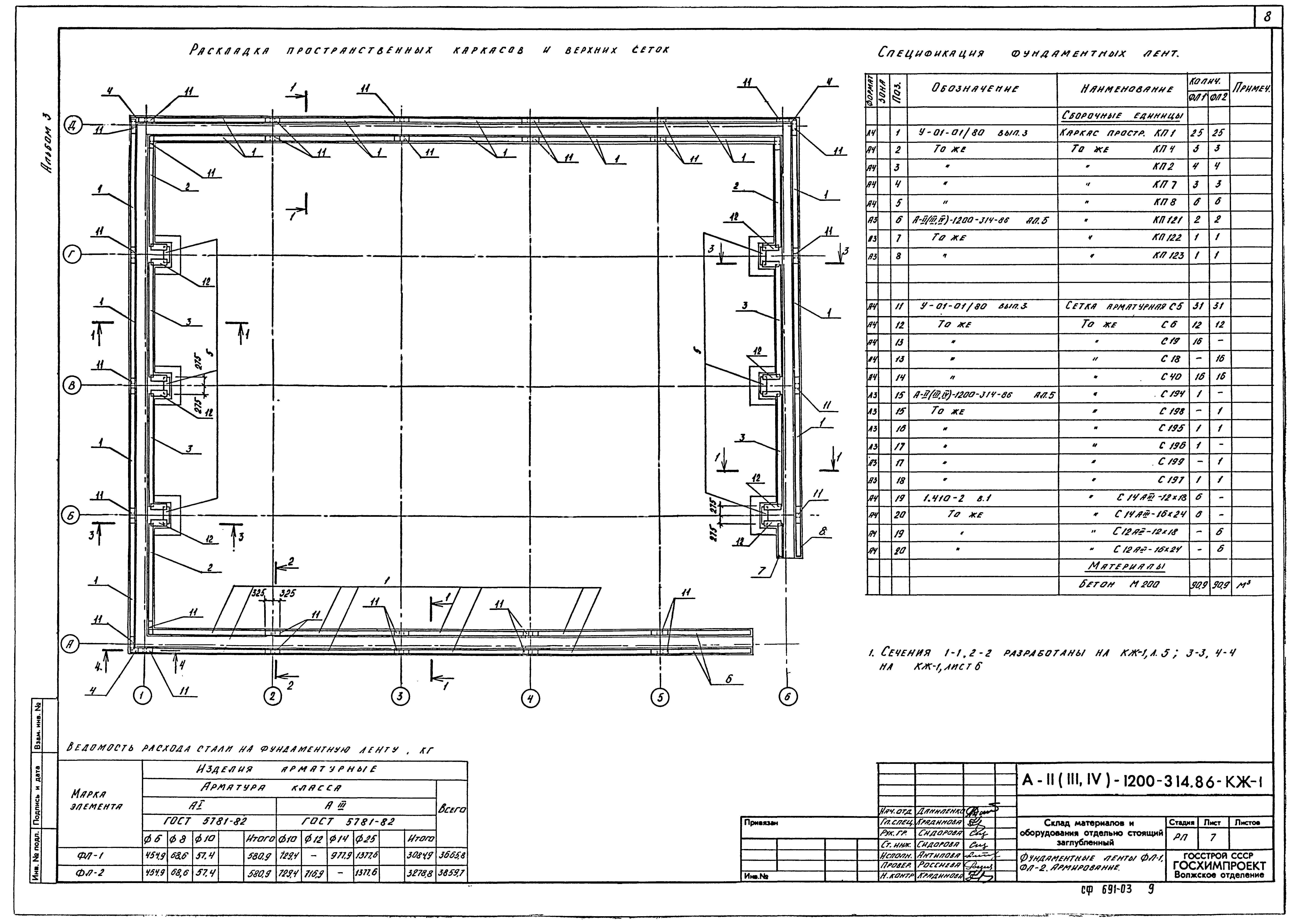 Типовой проект А-II,III,IV-1200-314.86