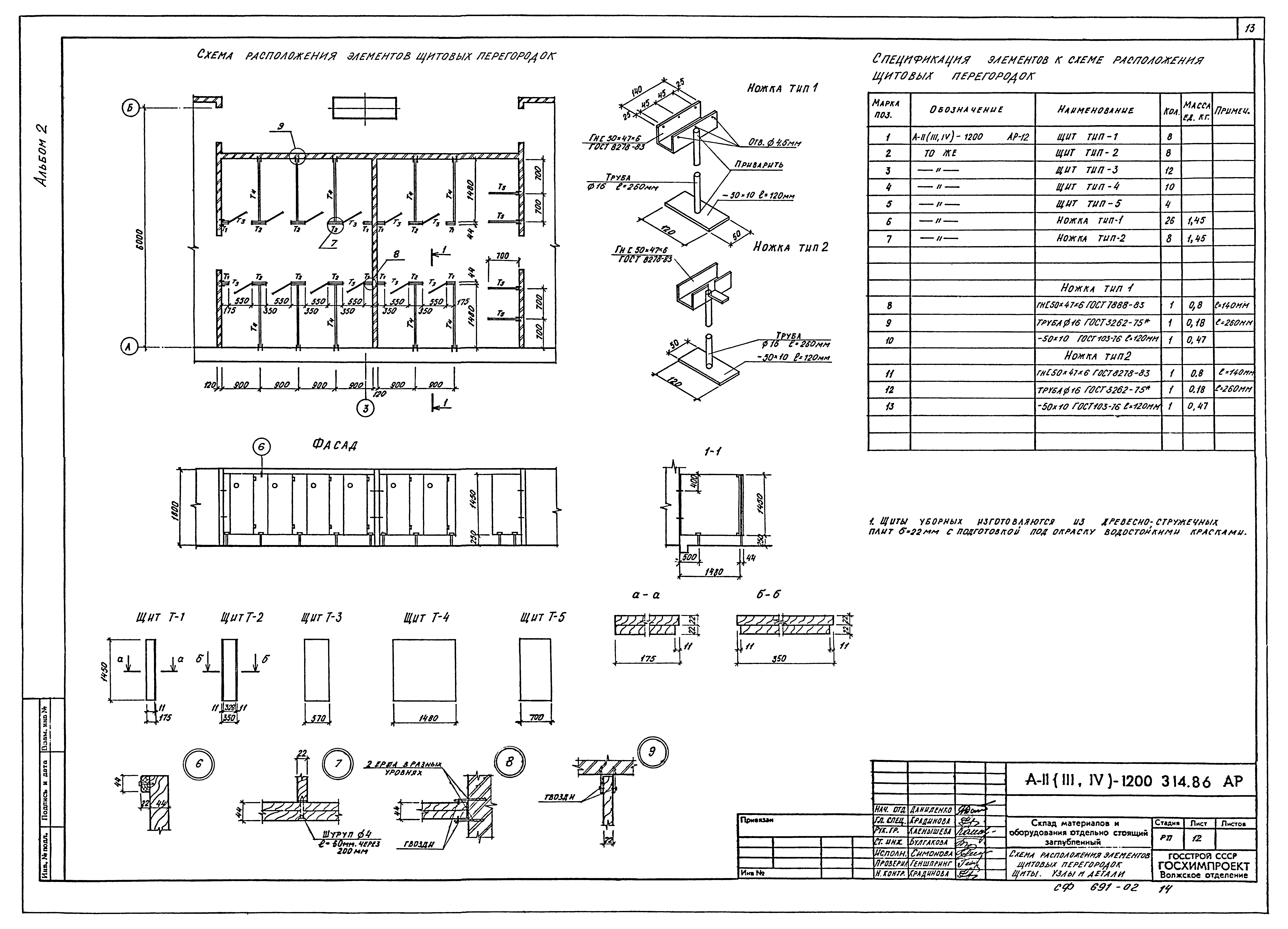 Типовой проект А-II,III,IV-1200-314.86