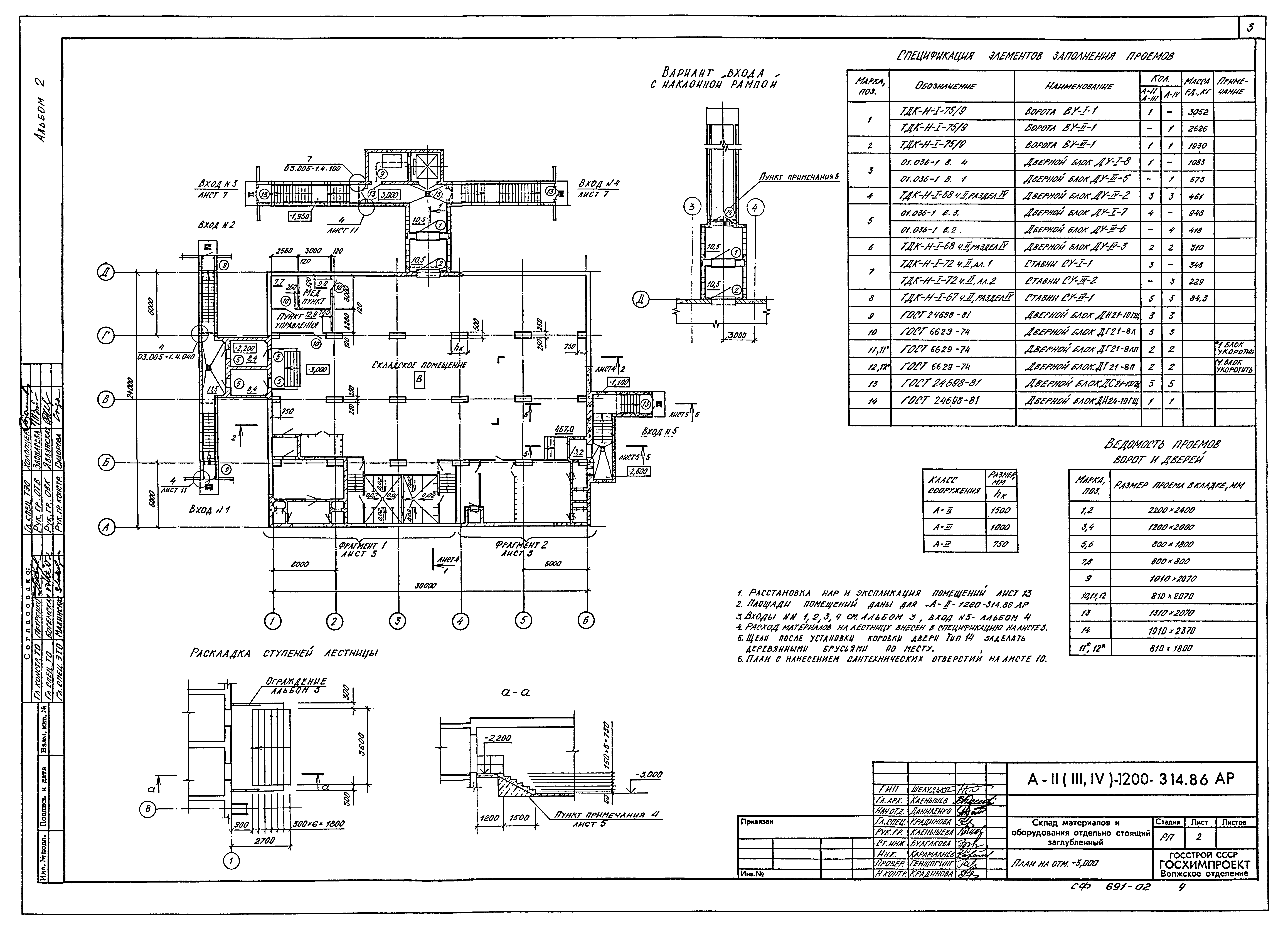 Типовой проект А-II,III,IV-1200-314.86