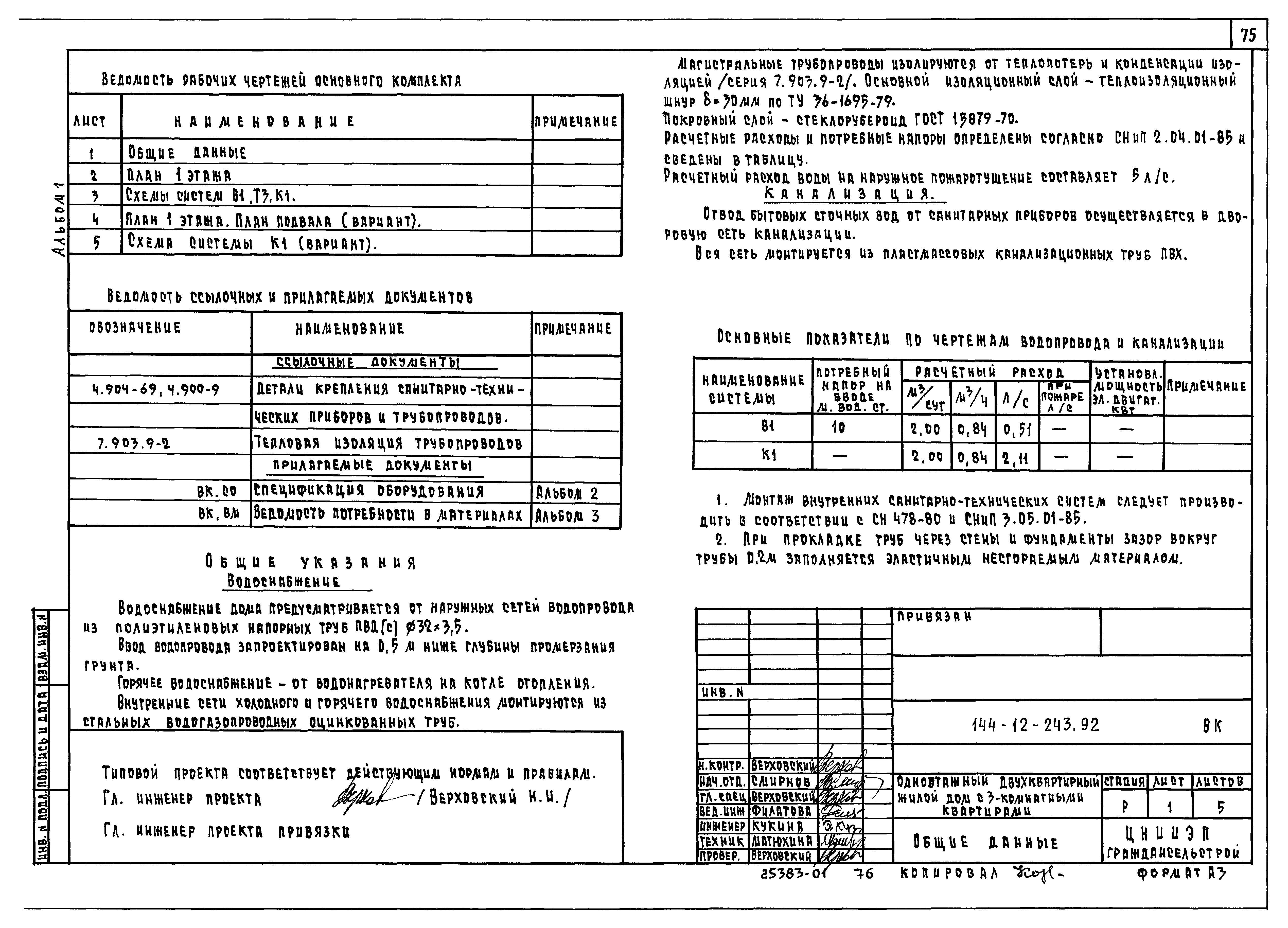 Типовой проект 144-12-243.92
