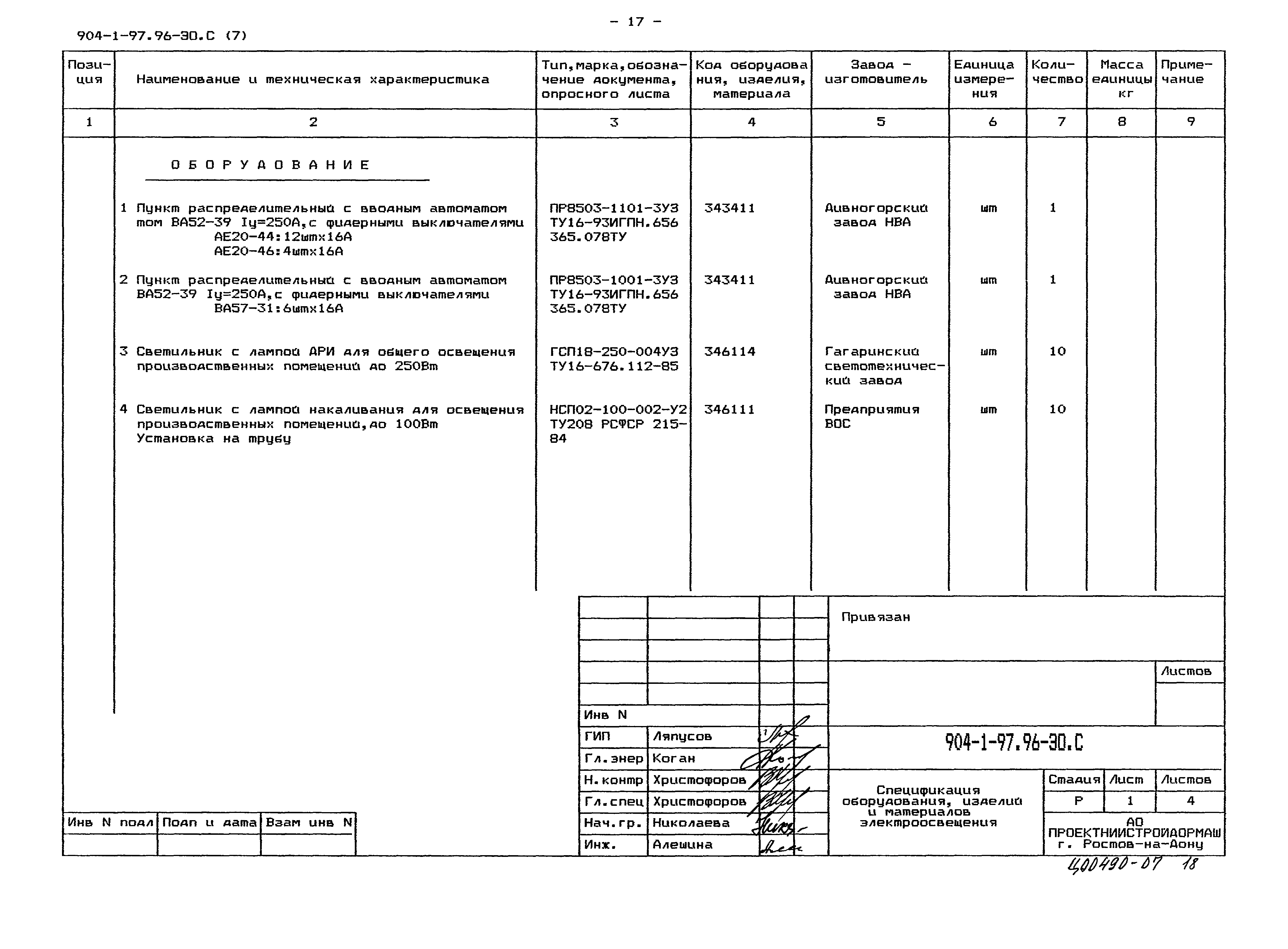 Типовой проект 904-1-97.96